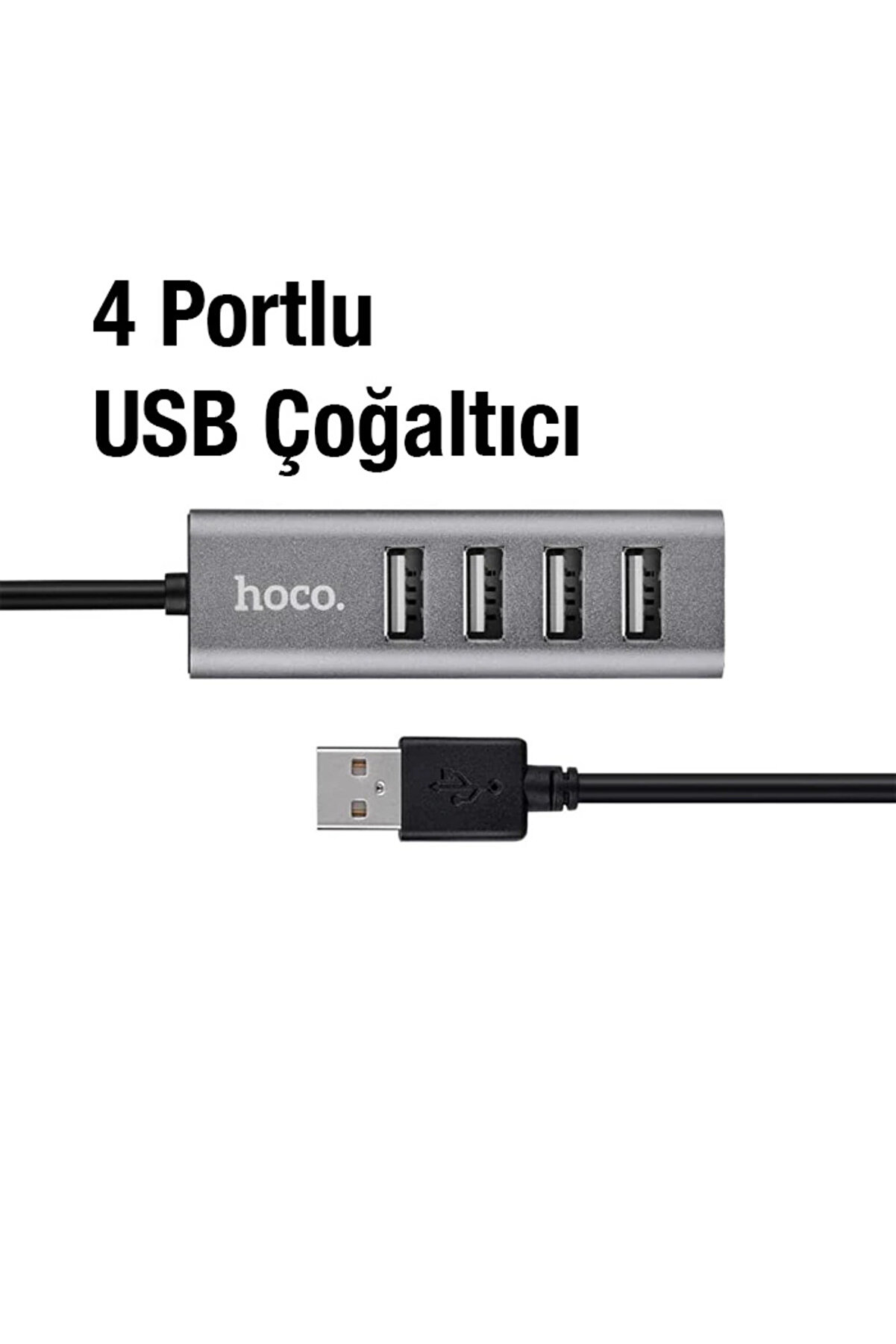 Hoco Hb1 80Cm Kablolu 4 Portlu Usb Çoğaltıcı Hub Adaptör-(5775) - Mln6207-8728