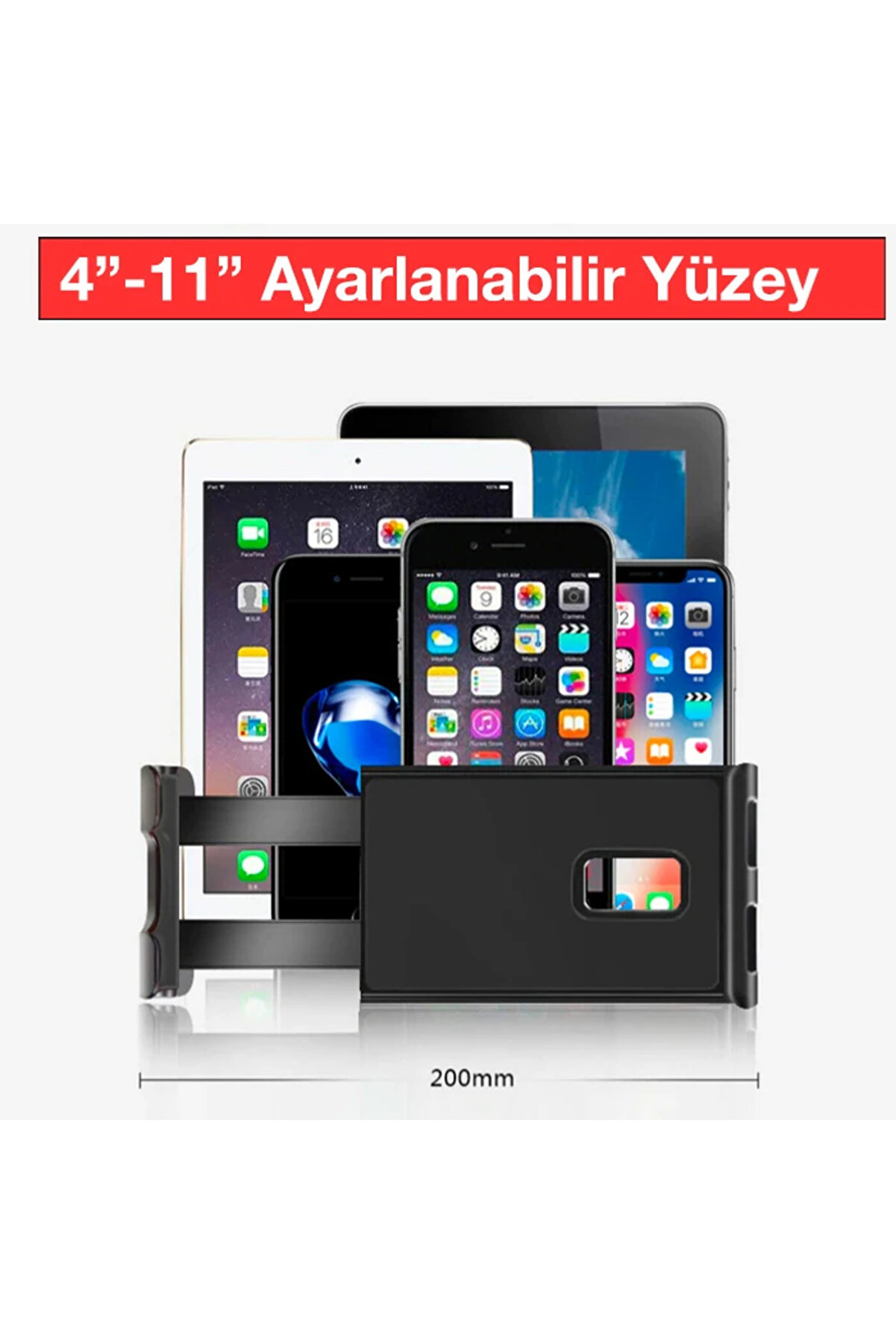 Ally Uni̇versal Uyumlu Araç Arka Koltuk Tablet Ve Telefon Tutucu-(1903) - Dropx1236-5640