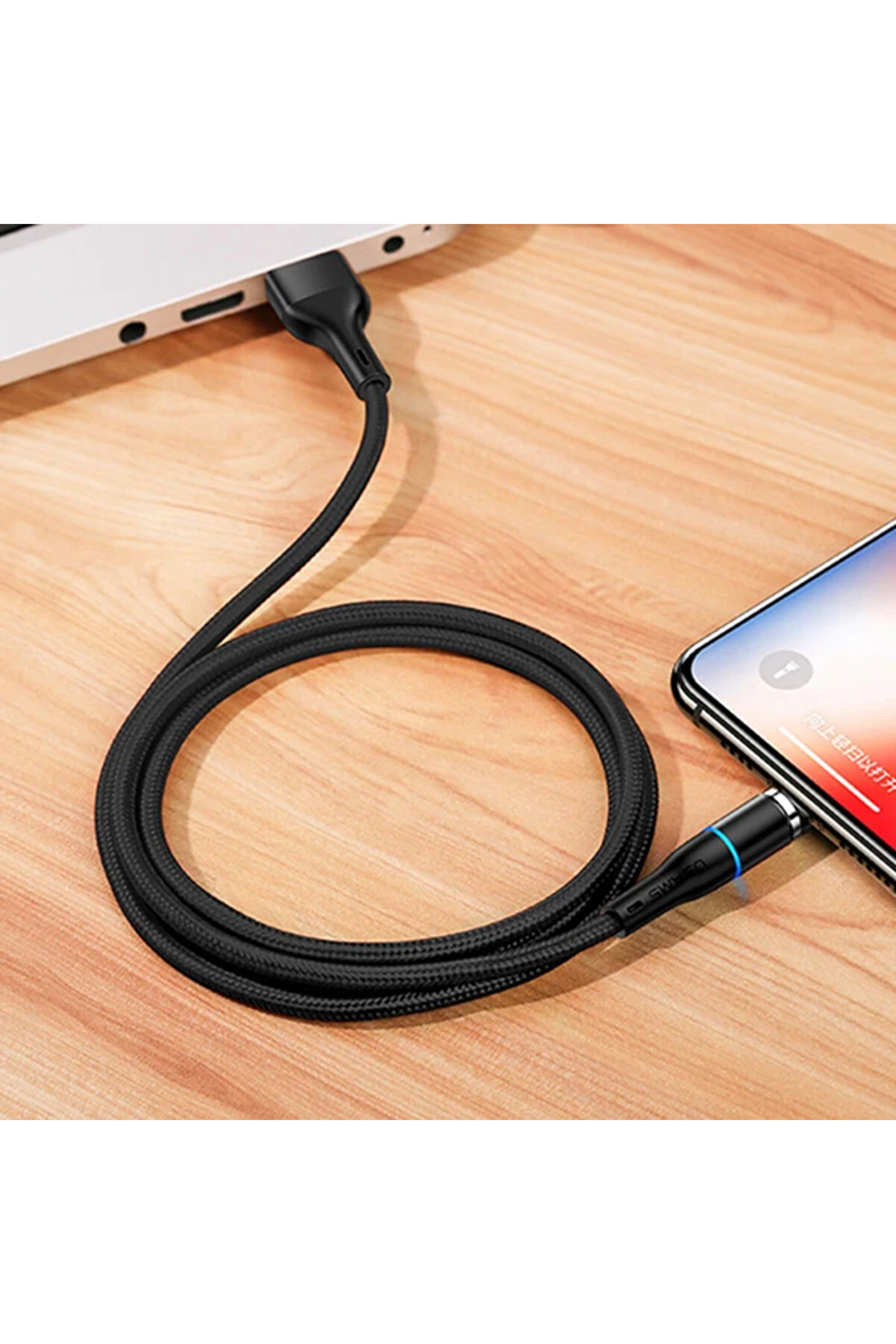 Usams Mıknatıslı Başlık İphone 14-13-12-11 Usb Şarj Kablosu-(5775) - Gms7806-7355