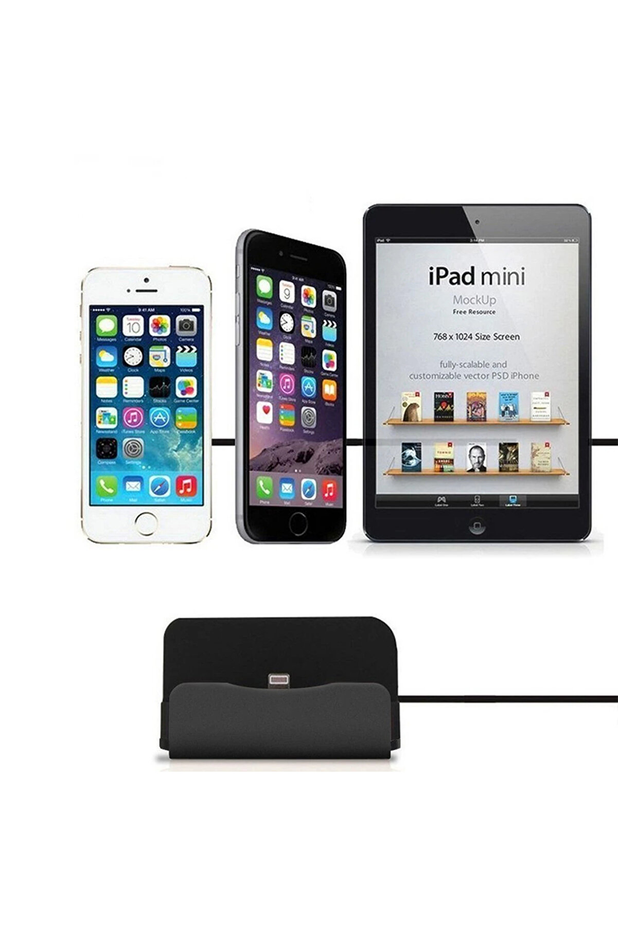 İphone 14-13-12-11 2İn1 Masaüstü Stand+ Usb Şarj Kablosu-(5775) - Gms9830-5735