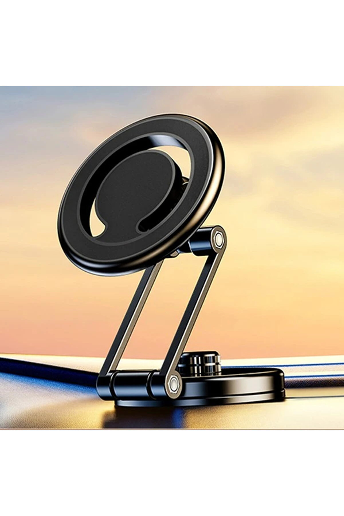 Ally Masaüstü Ve Araç Torpi̇do Üstü Manyeti̇k Telefon Tutucu- Alümi̇nyum-(190 - Dropx1419-4412