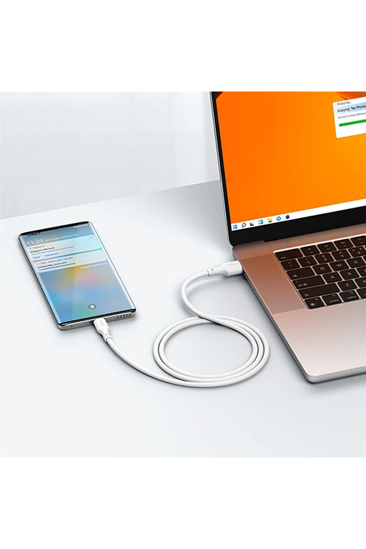 Si̇mple Wi̇sdom 100W Usb To Type-C Hızlı Data Şarj Kablosu-(1903) - Dropx6154-8604