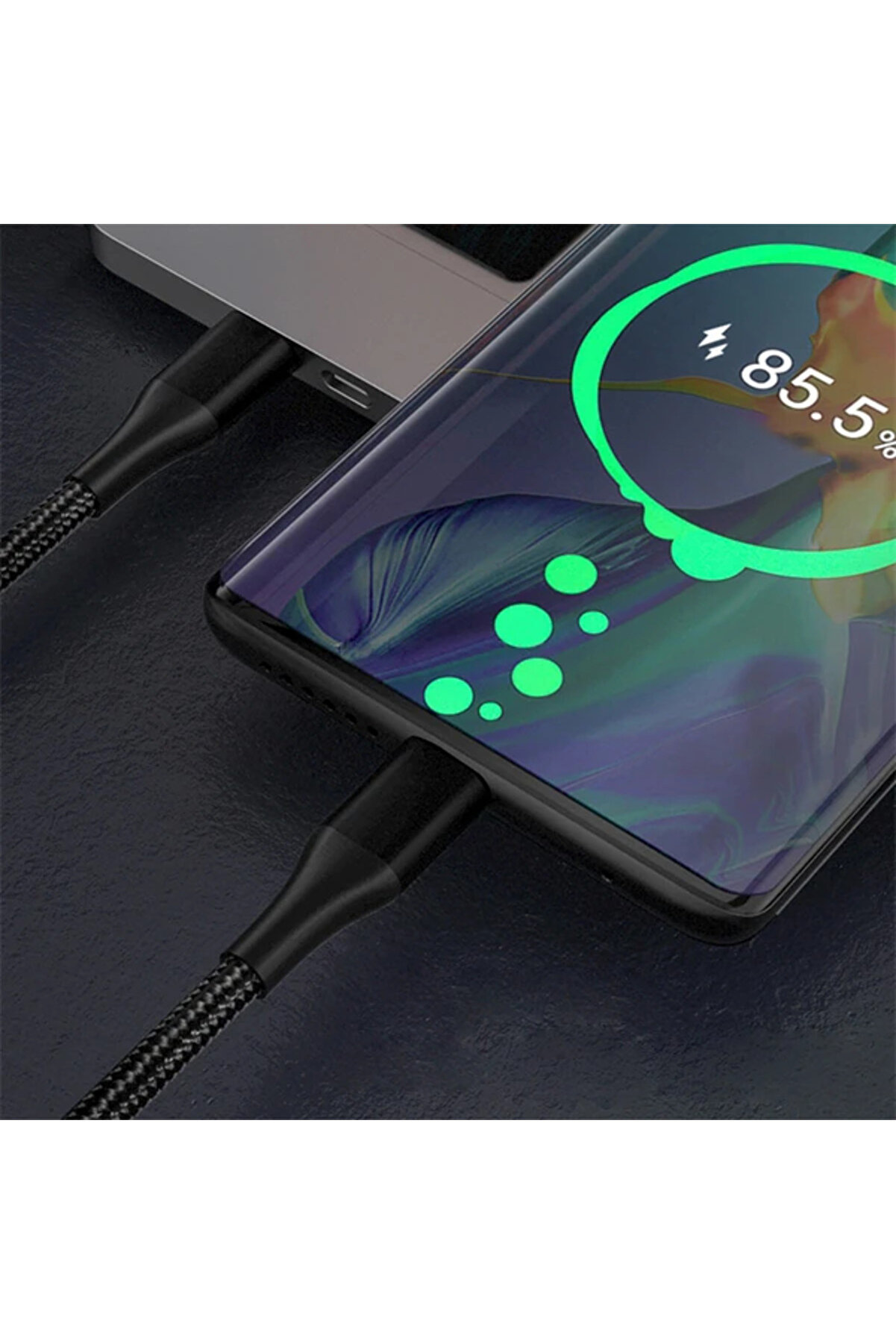 Ally Pd 100W 5A Hızlı Şarj Usb Type-C Kablo 1Metre Kevlar Kablo-(1903) - Dropx2721-1432