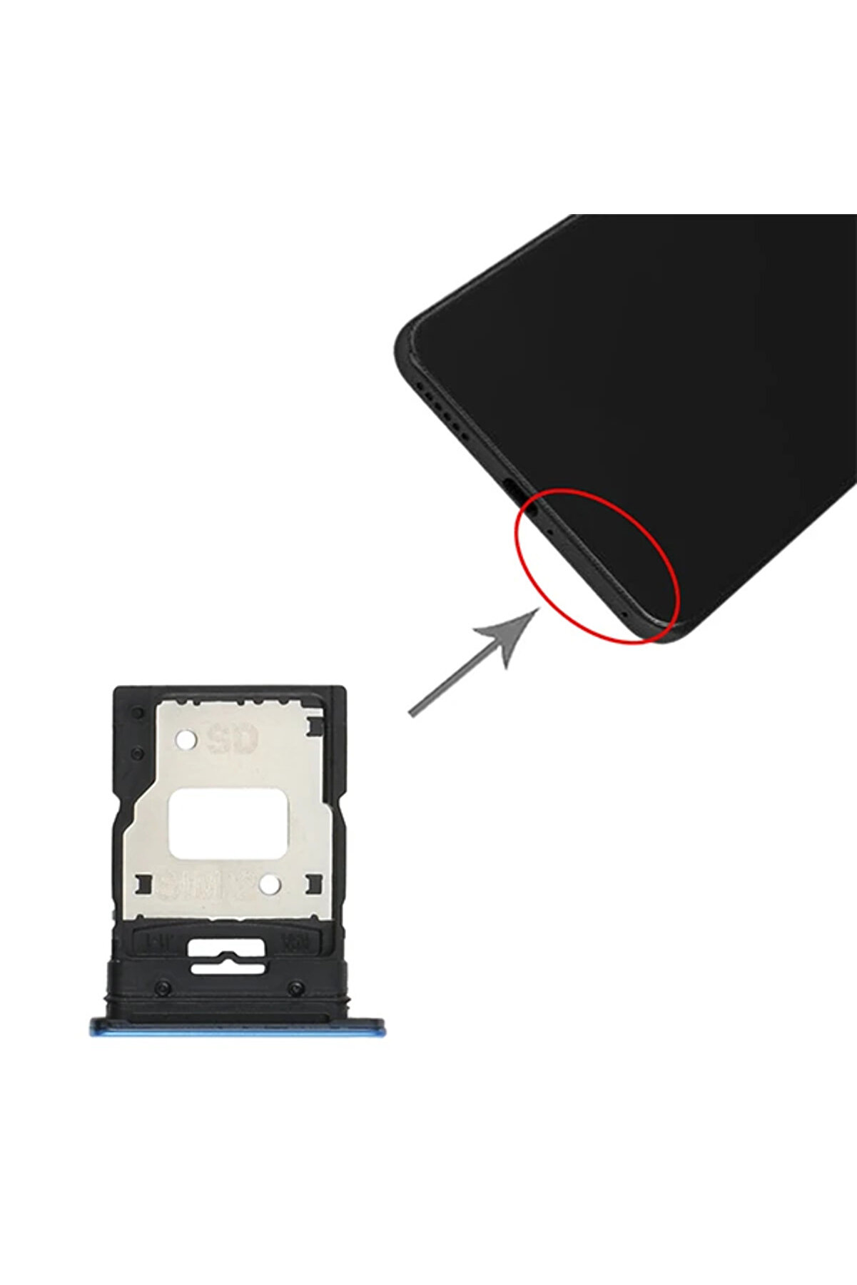 Xi̇aomi̇ Mi̇ 11 Li̇te Si̇m Hafıza Kart Kapağı Tutucu-(5775) - Gms4355-5634
