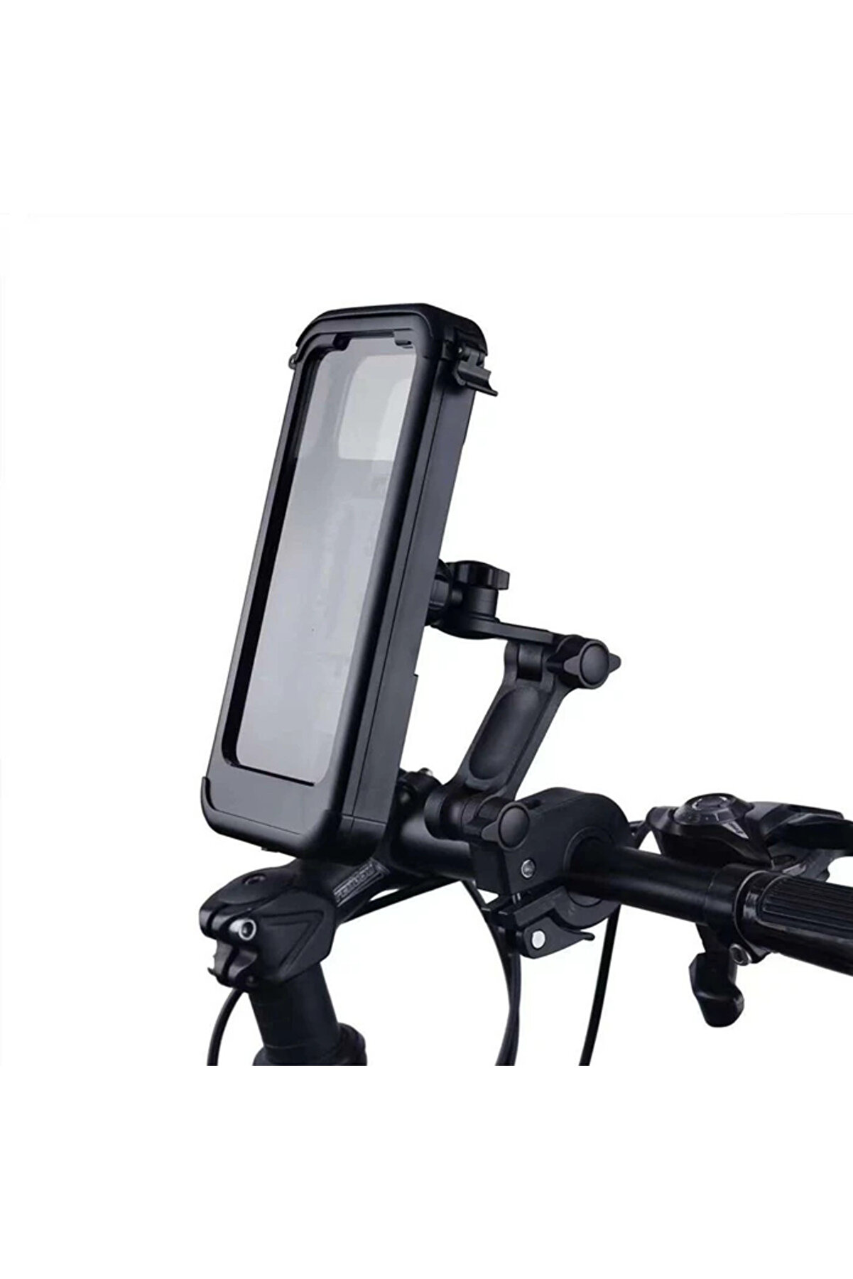 gizmurstore ALLY Motosiklet Bisiklet İçin Su Geçirmez Gidon Bağlantılı Telefon Tutucu-(577 - GMS4512-1501