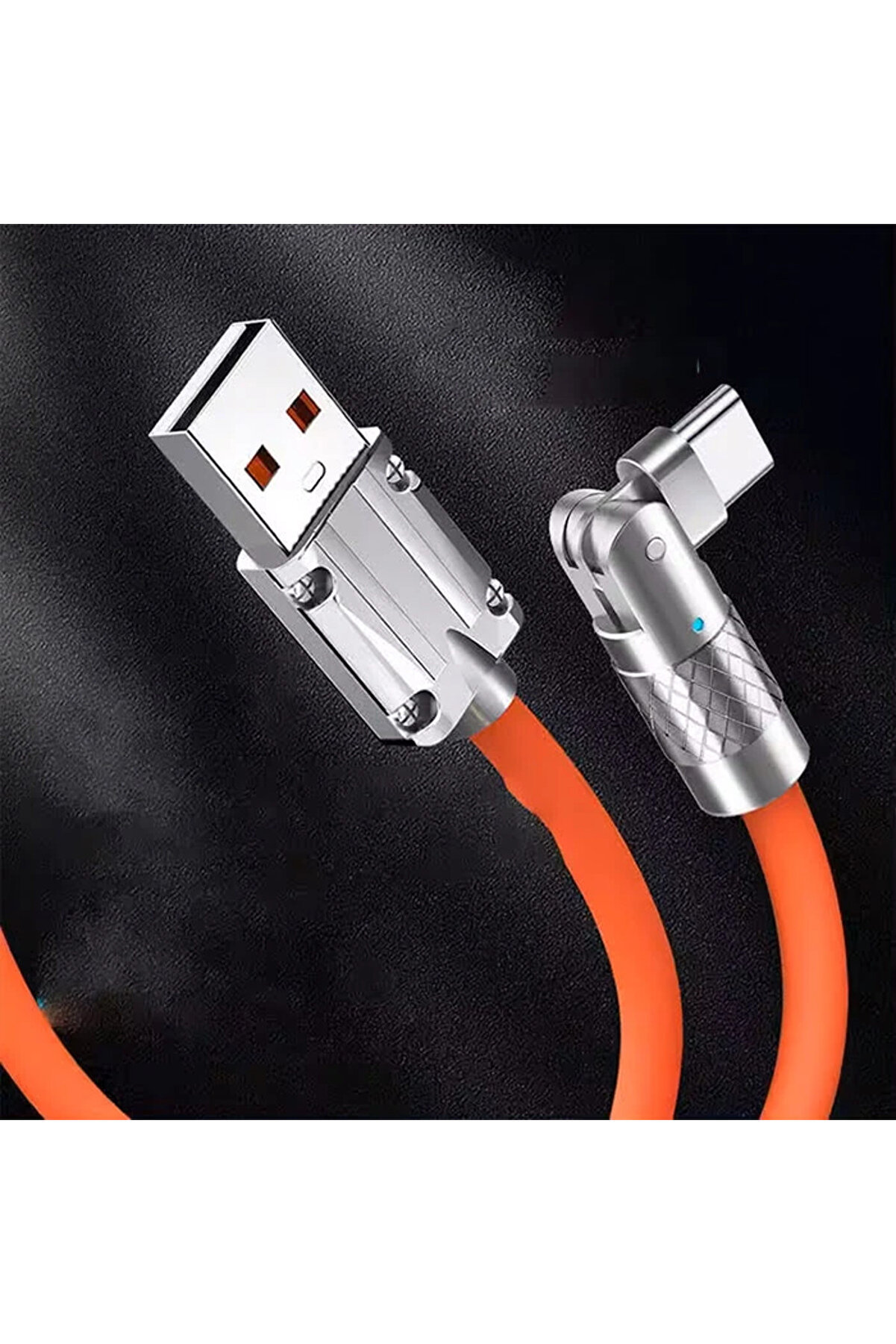 Ally 180° Dönebi̇len Usb To Type-C 120W Hızlı Şarj Kablosu 1 Metre-(5775) - Gms5487-6242