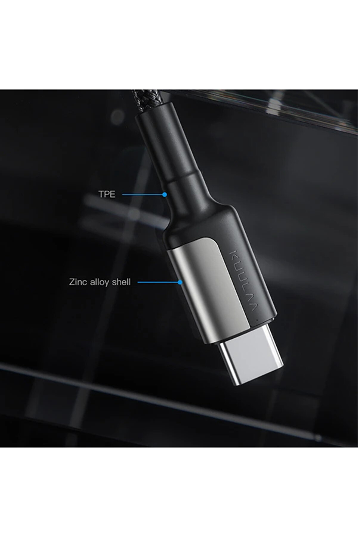 Kuulaa Type C Type-C Pd 60W Qc4.0 Hızlı Şarj Ve Data Kablosu 1Metre-(5775) - Gms7596-6462