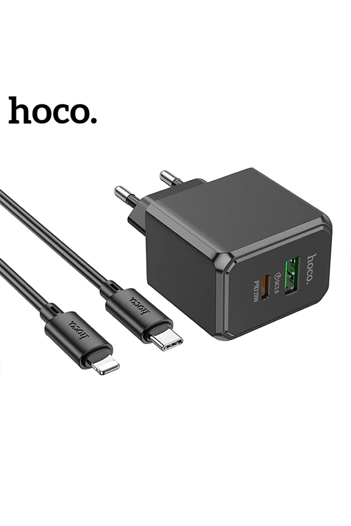 gizmurstore HOCO CS14A Ocean PD20W+QC3.0 Girişli Hızlı Şarj Başlığı Ve Type-C To iPhone - GMS5195-4037