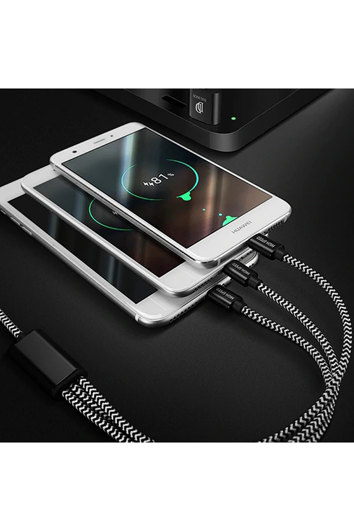 Dux Ducıs 3İn1 Usb Type C-İphone Ve Mi̇kro Kopmaz Usb Kablo Hızlı Şarj-(1903) - Dropx3019-2950