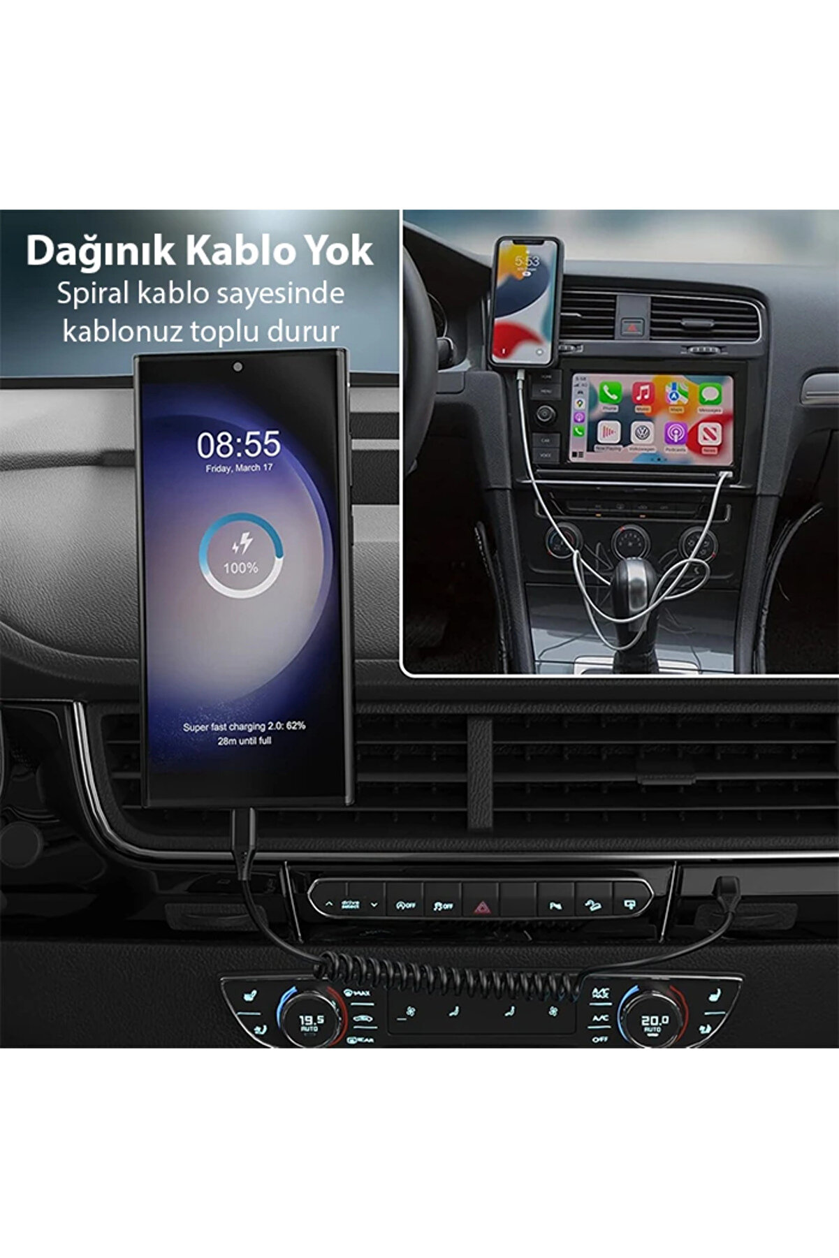 Ally 15 M Pd 60W Geri̇ Çeki̇lebi̇li̇r Yaylı Kablo Hızlı Şarj Di̇rseği̇ Ti̇p-C De - Gms7331-3218