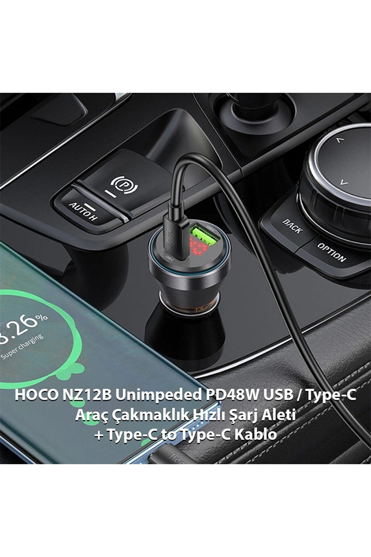 Hoco Nz12B Uni̇mpeded Pd48W Usb + Type-C Araç Çakmaklı Hızlı Şarj Aleti̇ + Type- - Gms2401-2371