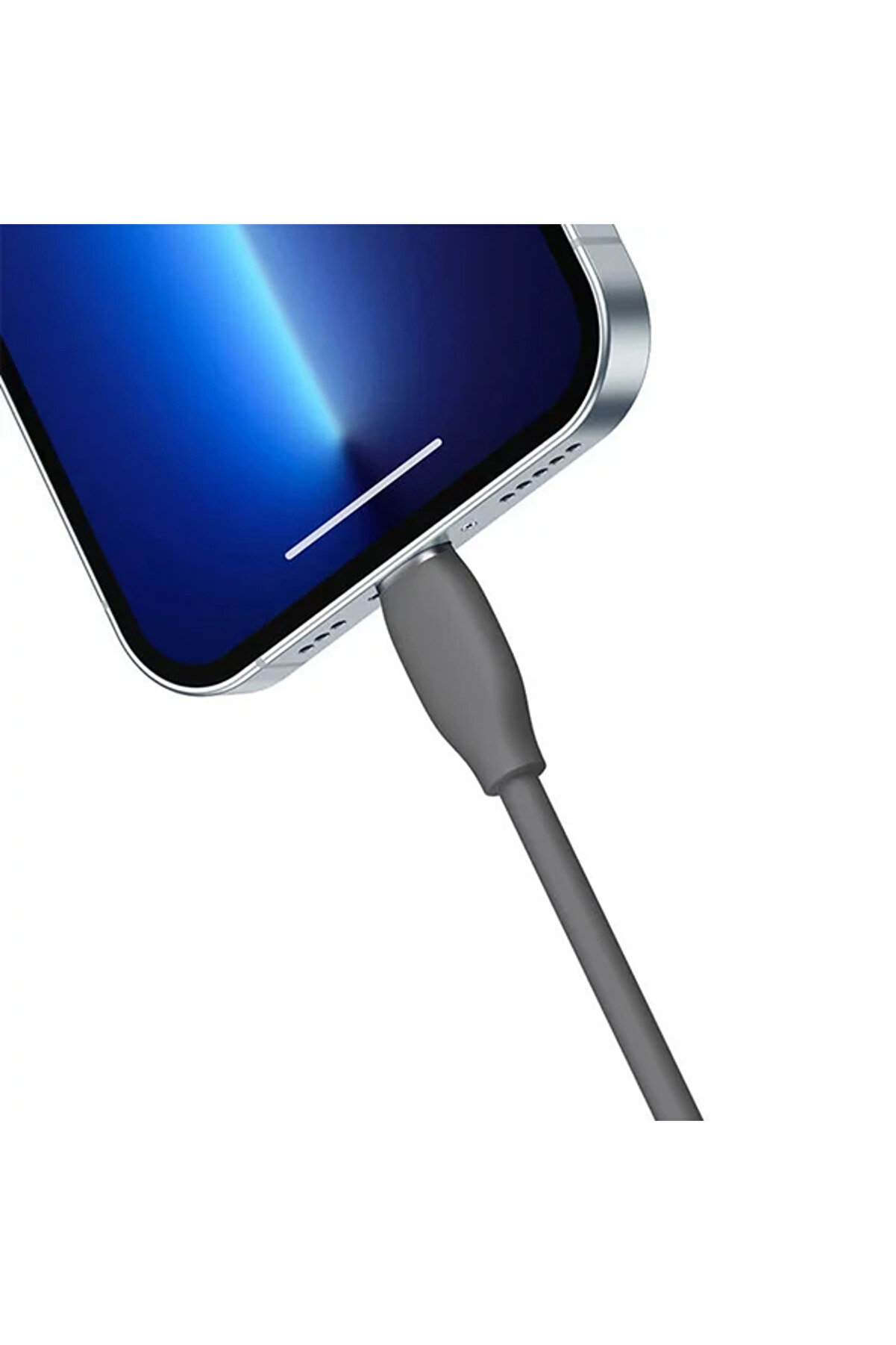 Jelly Li̇qui̇d Usb To İphone Li̇ghtni̇ng 2.4A Hızlı Şarj Kablosu 1.2M-(5775) - Gms9417-9051
