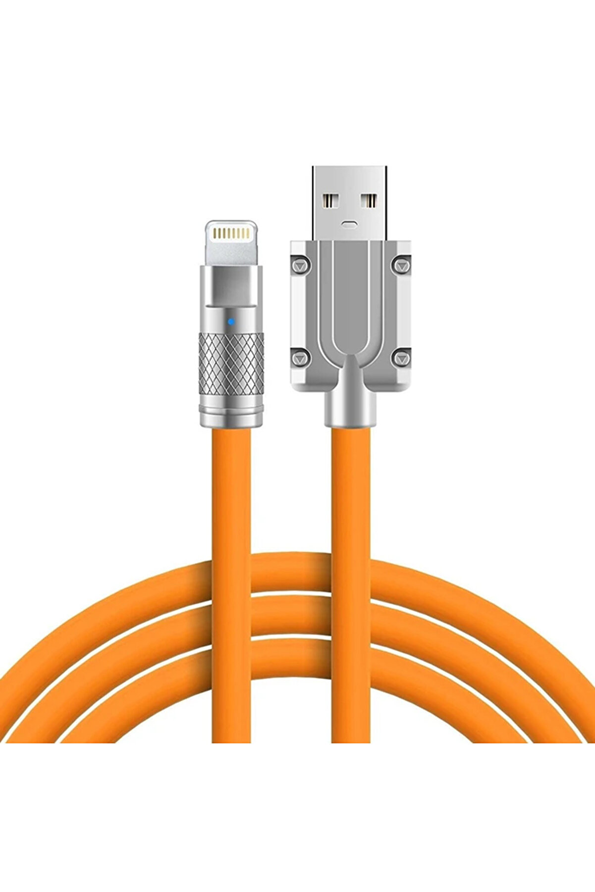 Najmaddin ALLY 180° Dönebilen USB To iPhone Lightning 6A Hızlı Şarj Kablosu 1 Metre-(5775 - najmaddin974