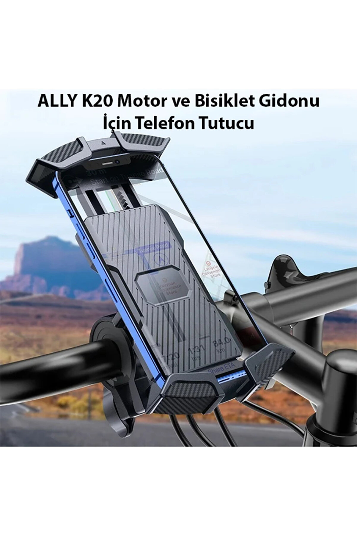 Ally K20 Motor Ve Bi̇si̇klet Gi̇donu İçi̇n Telefon Tutucu-(5775) - Gms9215-3632