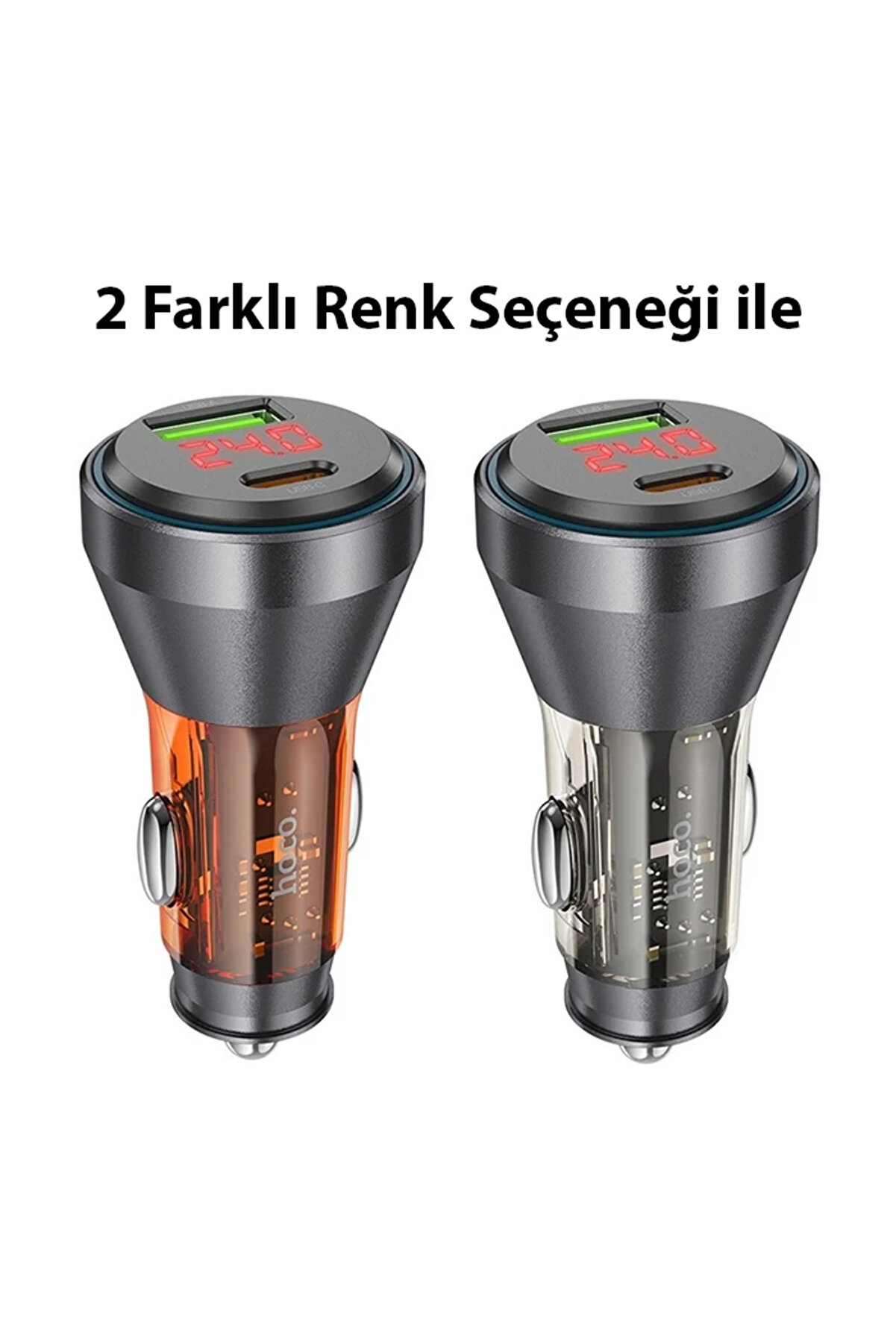 Hoco Nz12B Uni̇mpeded Pd48W Usb + Type-C Araç Çakmaklık Hızlı Şarj Aleti̇-(5775) - Tygo5528-661