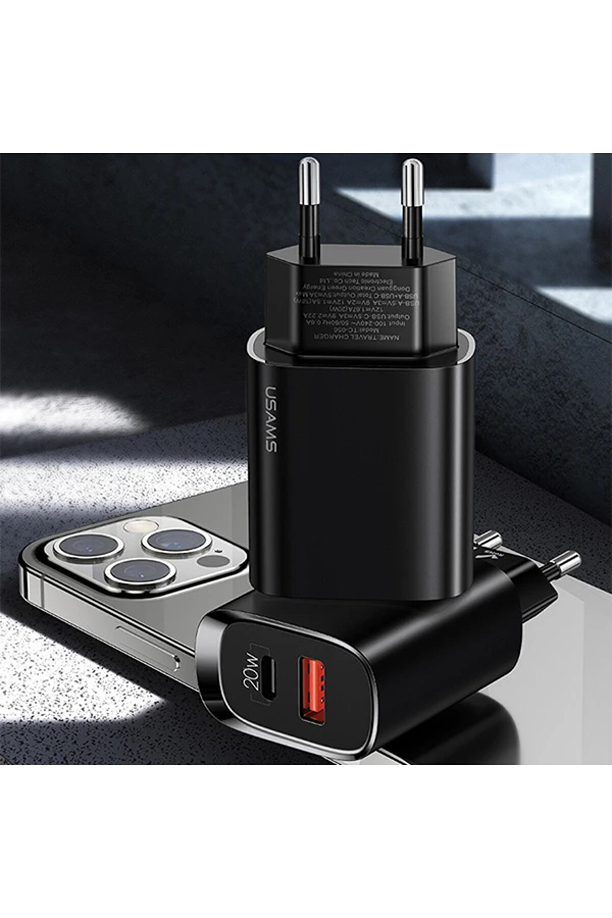 Usams İphone 20W Qc3.0 + Pd3.0 Hızlı Şarj Başlık Us-Cc121 T35-(1903) - Brh027214-2520