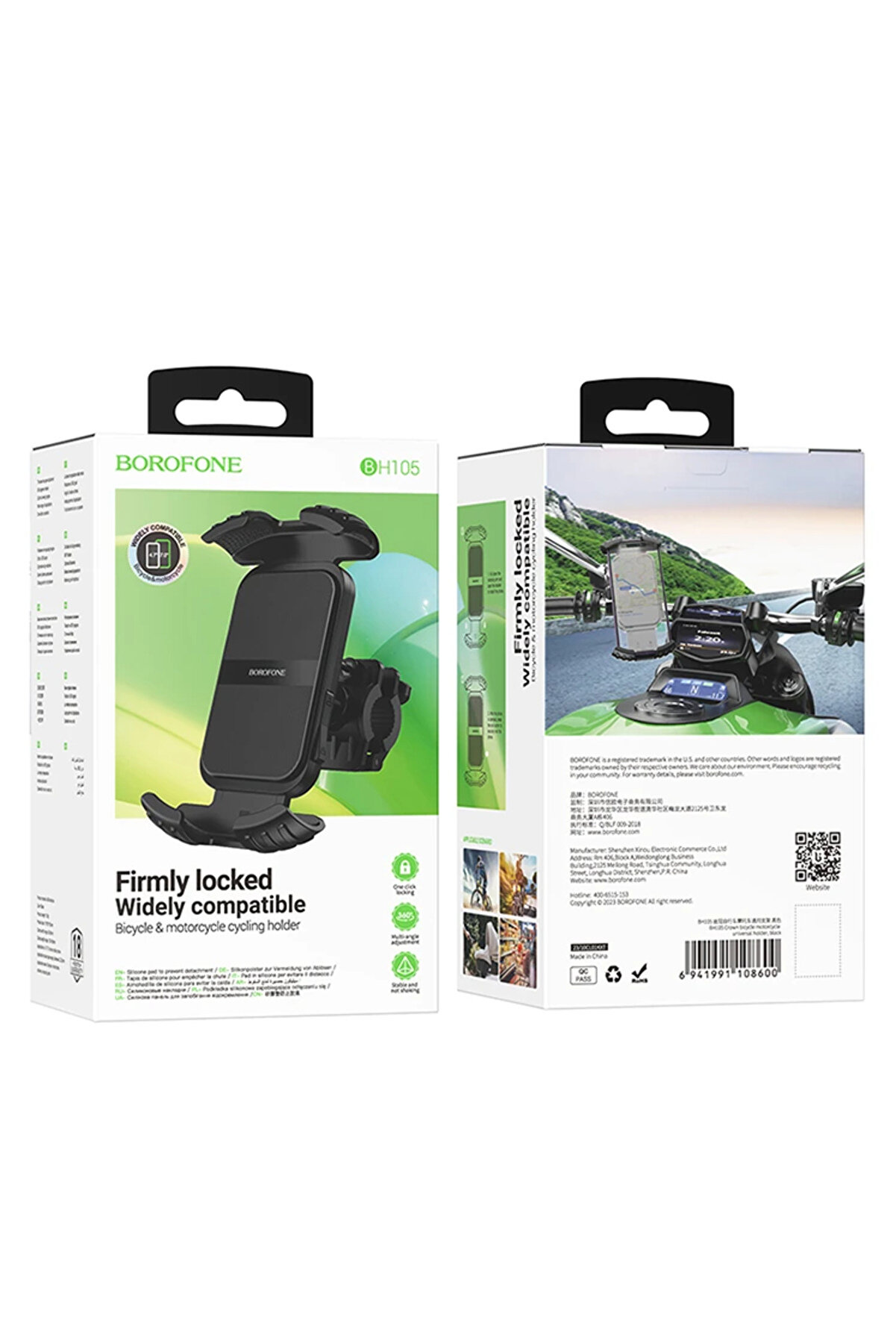 Mrpurple Borofone Bh105 Crown Gi̇don Bağlantılı Bi̇si̇klet Ve Motosi̇klet Telefon Tutucu-(5775)