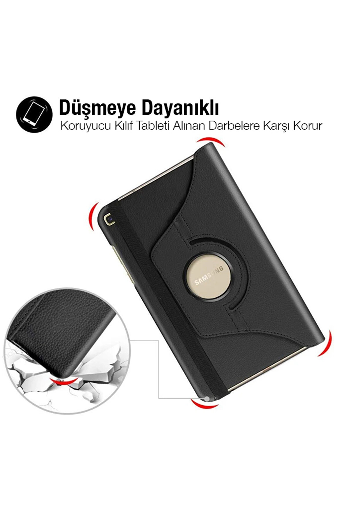 Sm Galaxy Tab A 10.0 (P580-P585) 360 Derece Döner Standlı Kılıf-(5775) - Gms2743-7877