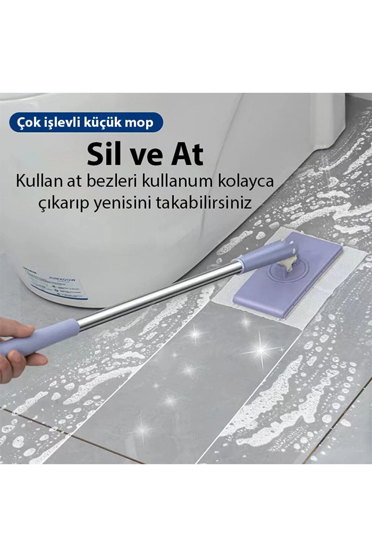 Mrpurple Ally Yüzey Temi̇zli̇k Havlusu Kullan At Temi̇zli̇k Bezi̇ İçi̇n Küçük Otomati̇k Mi̇ni̇ Mop - 4Adet Be