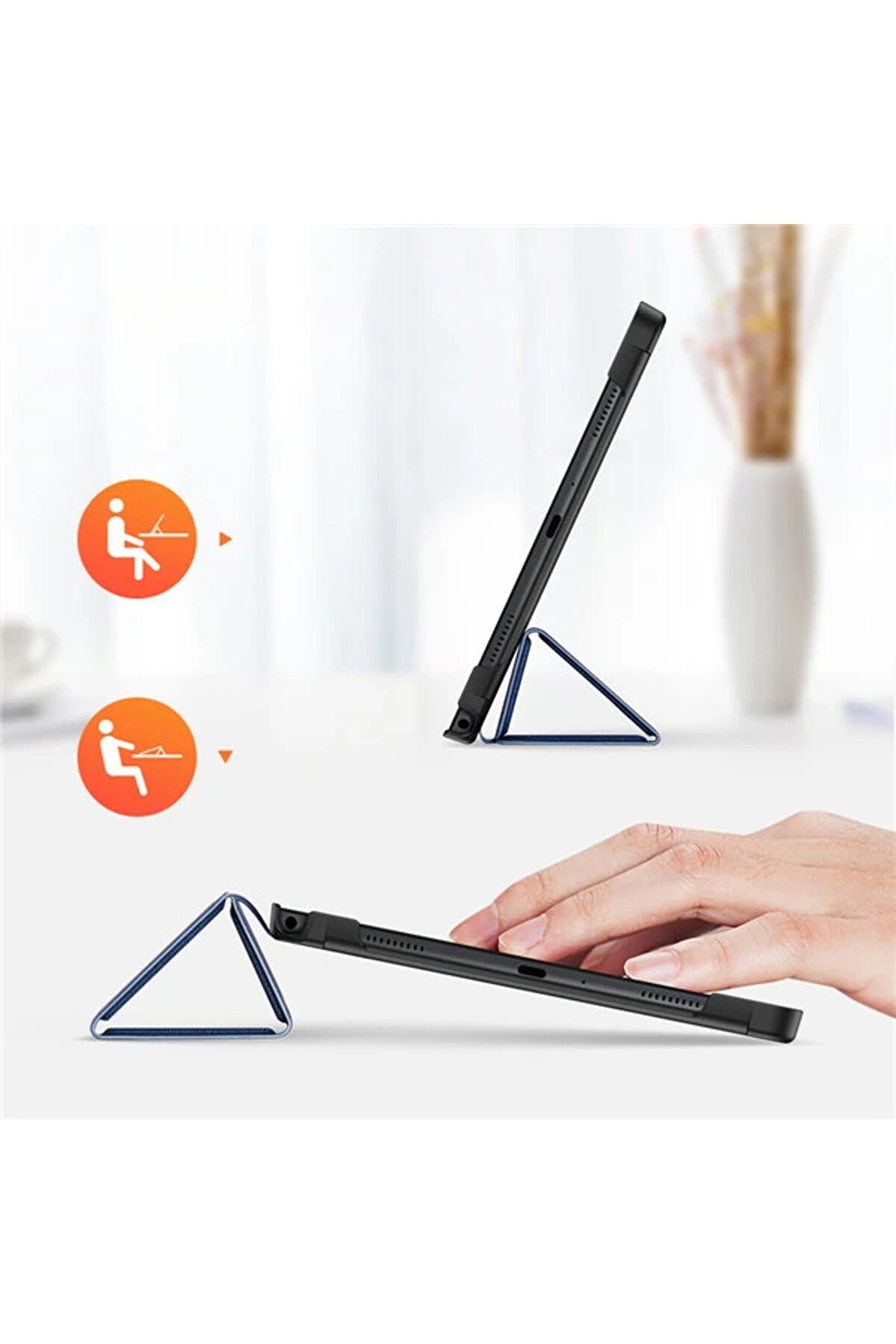 Dux Duci̇s Sm Tab A7 10.4 2020 (T500/T505) Kılıf Soft Tpu Mıknatıslı Domo K - Dropx8973-7071