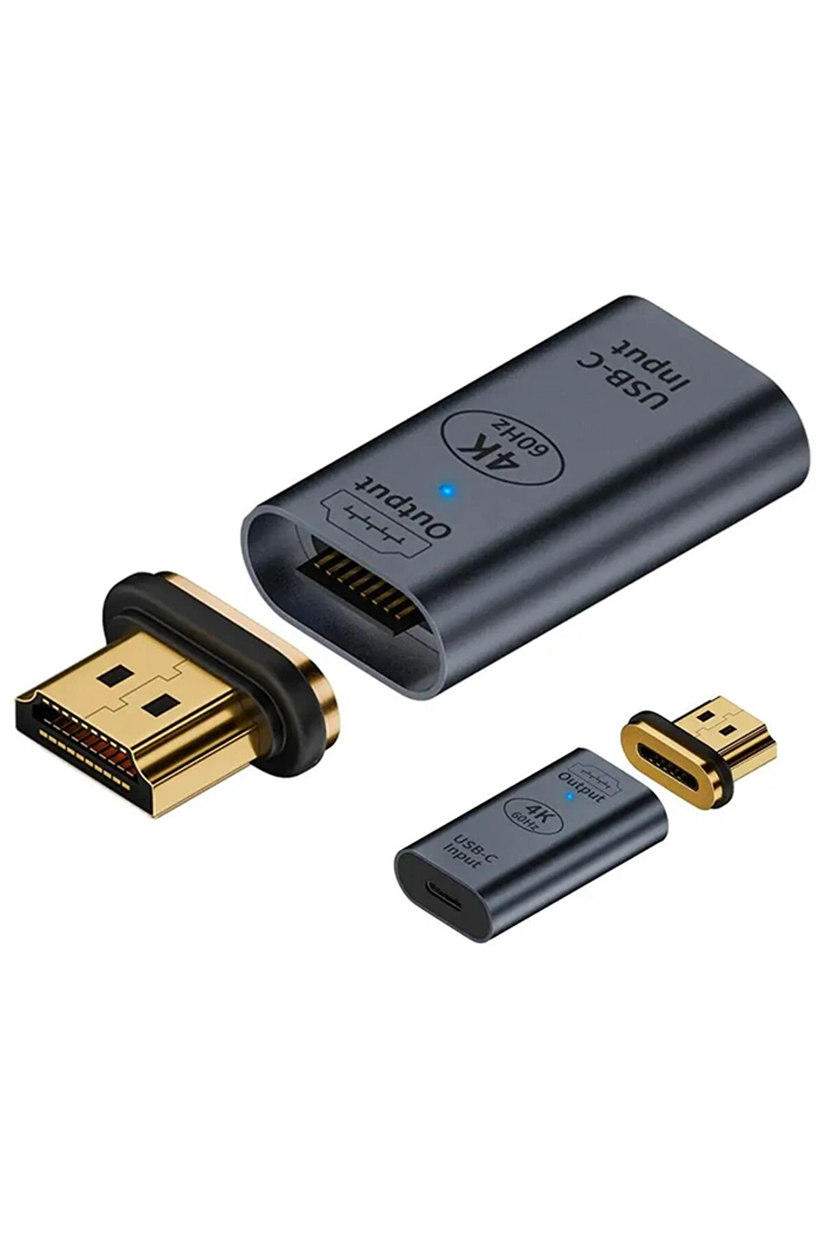 CepteToptan ALLY HDMI To Type-c 4K 60Hz Mıknatıs Başlıklı Çevirici Otg Adaptör-(1903) - ARFGH2284-9987