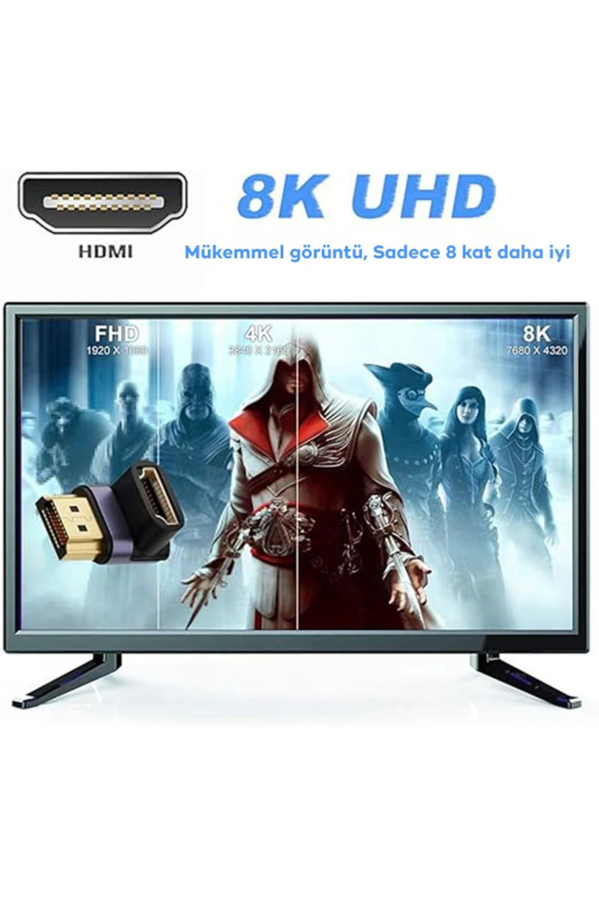 Ally Hdmı To Hdmı 8K 2.1Uhd 90 Derece Mıknatıs Başlıklı Çevi̇ri̇ci̇ Otg Adapt - Dropx3039-5713