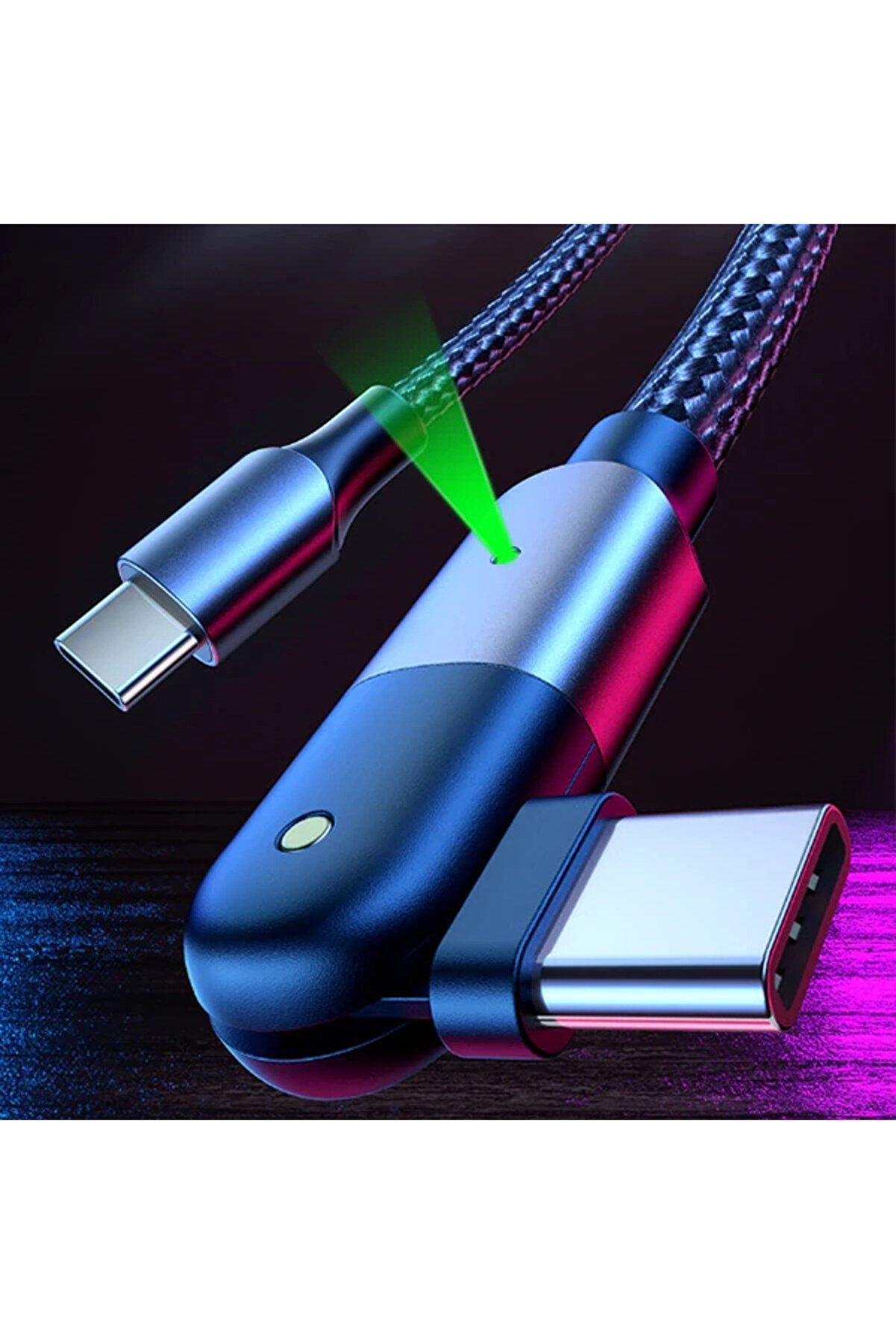 Ally 60W Usb Type-C Pd Hızlı Şarj Kablosu 2Metre Döner Başlıklı Kablo-(5775) - Gms3088-5769