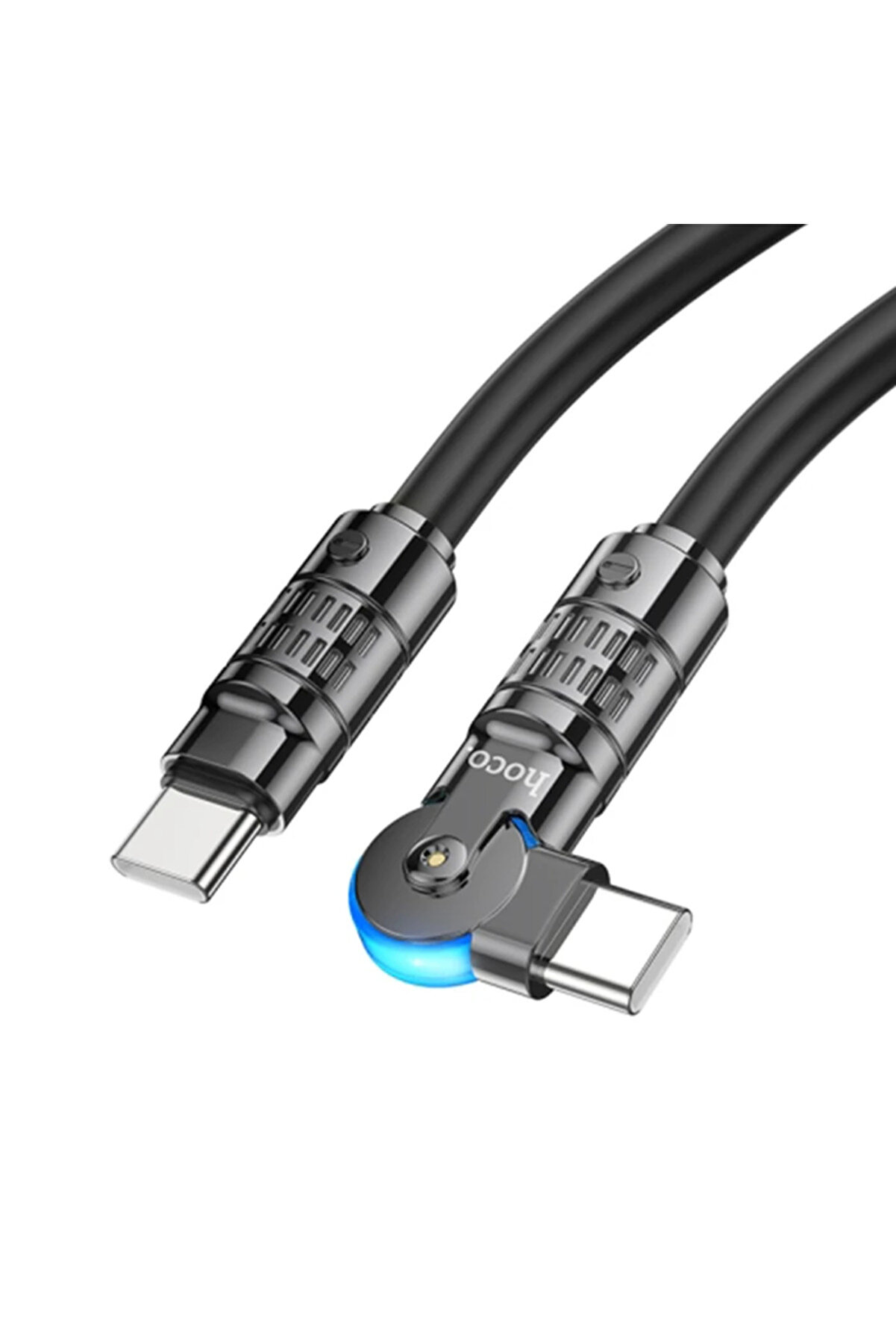 Hoco U118 Döner Başlıklı Type-C To Type-C 60W Hızlı Şarj Ve Veri̇ Kablosu-(577 - Gms5468-5644