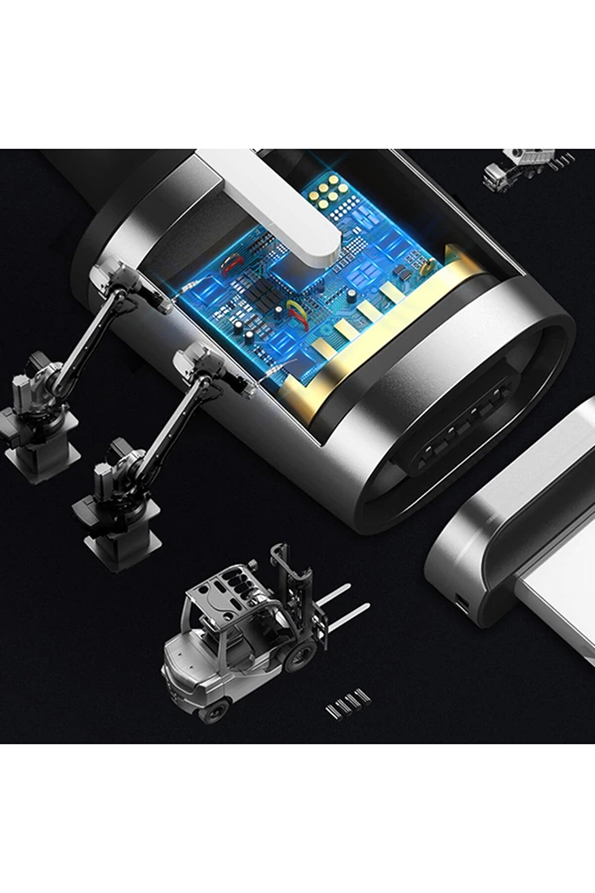 Zi̇nc Magneti̇c Usb Kablo Şarj Androi̇d Mi̇kro Başlık 2Metre 1.5A-(5775) - Gms9777-4846