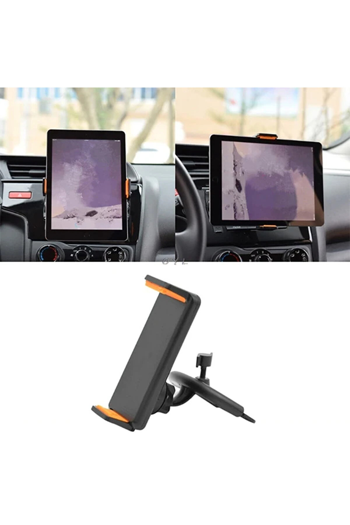 CepteToptan ALLY 360 Döner Araç CD Yuvası Tablet Tutucu Büyük Ekran Tutucu 11.50-19CM-( - DROPX7657-3375
