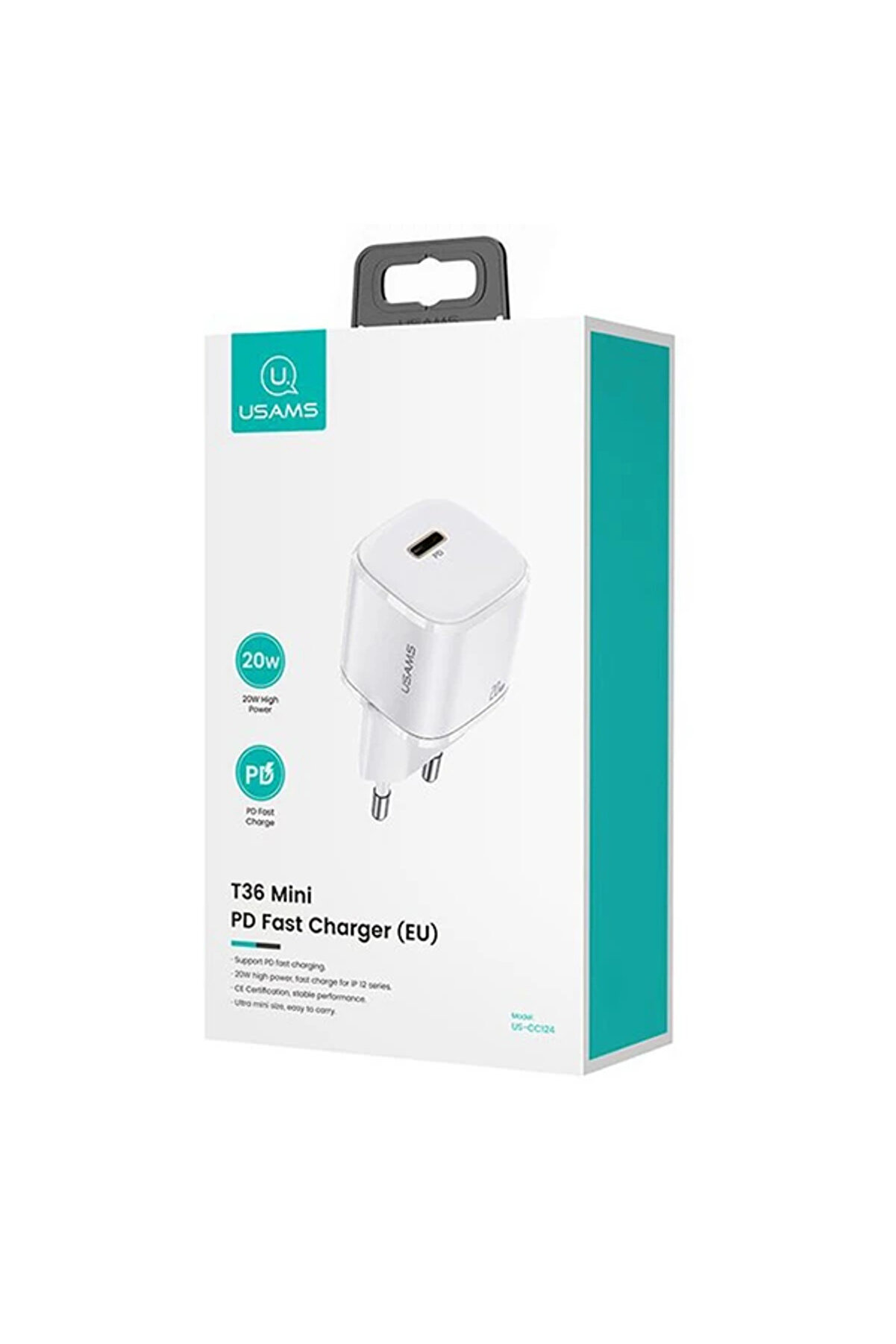 Usams T36 20W Mi̇ni̇ Pd Hızlı Şarj Aleti̇ 20W Usb-C Güç Adaptörü-(1903) - Dropx8082-6847
