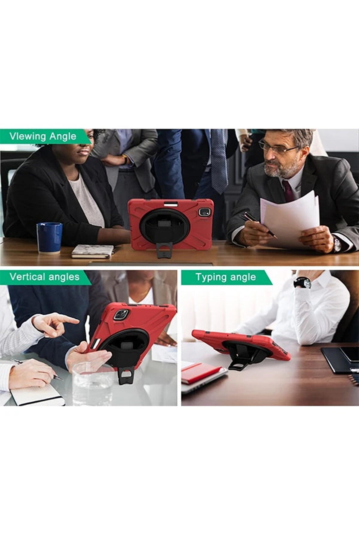 İpad Pro11 (2021-2020-2018) Uyumlu Kılıf Shockproof 3 Katmanlı Standlı Zırh Kılı - Dropx5211-4207