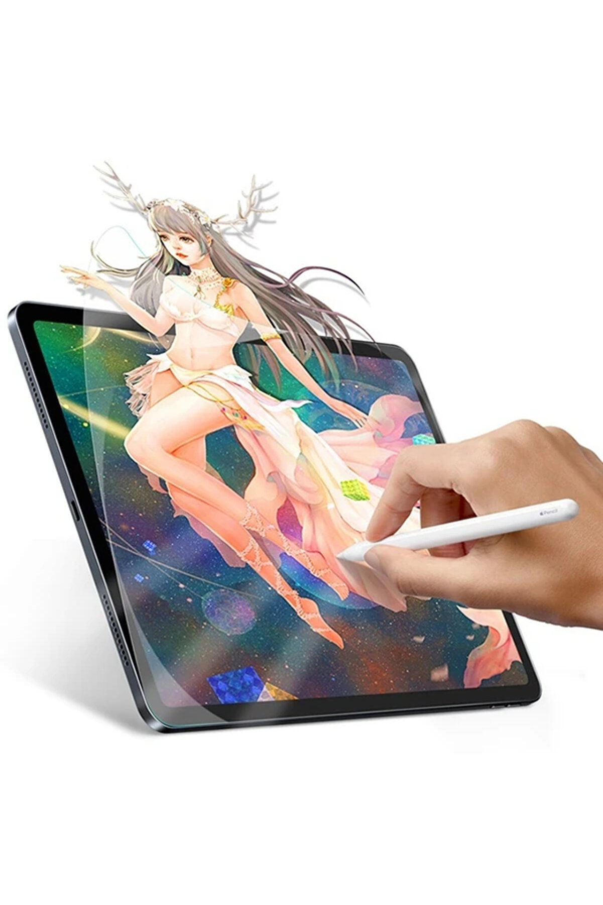 İpad 10.2 /10.5 Paper Li̇ke Fi̇lm Darbe Emi̇ci̇ Pet Ekran Koruyucu İpad 2021-2020- - Dropx3286-8027