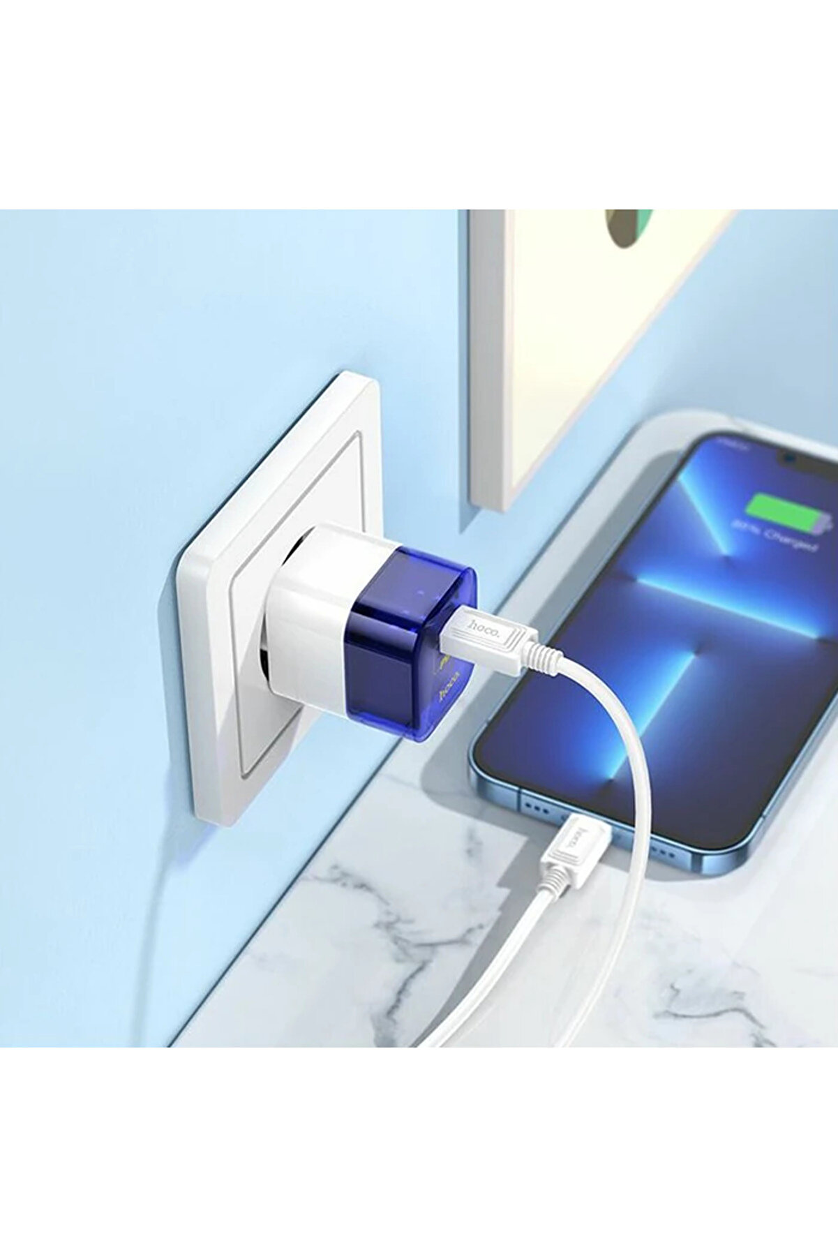 Hoco C131A Plati̇num Pd30W+Qc3.0 Gi̇ri̇şli̇ Hızlı Şarj Başlığı Ve Type-C To - Neo3168-3649