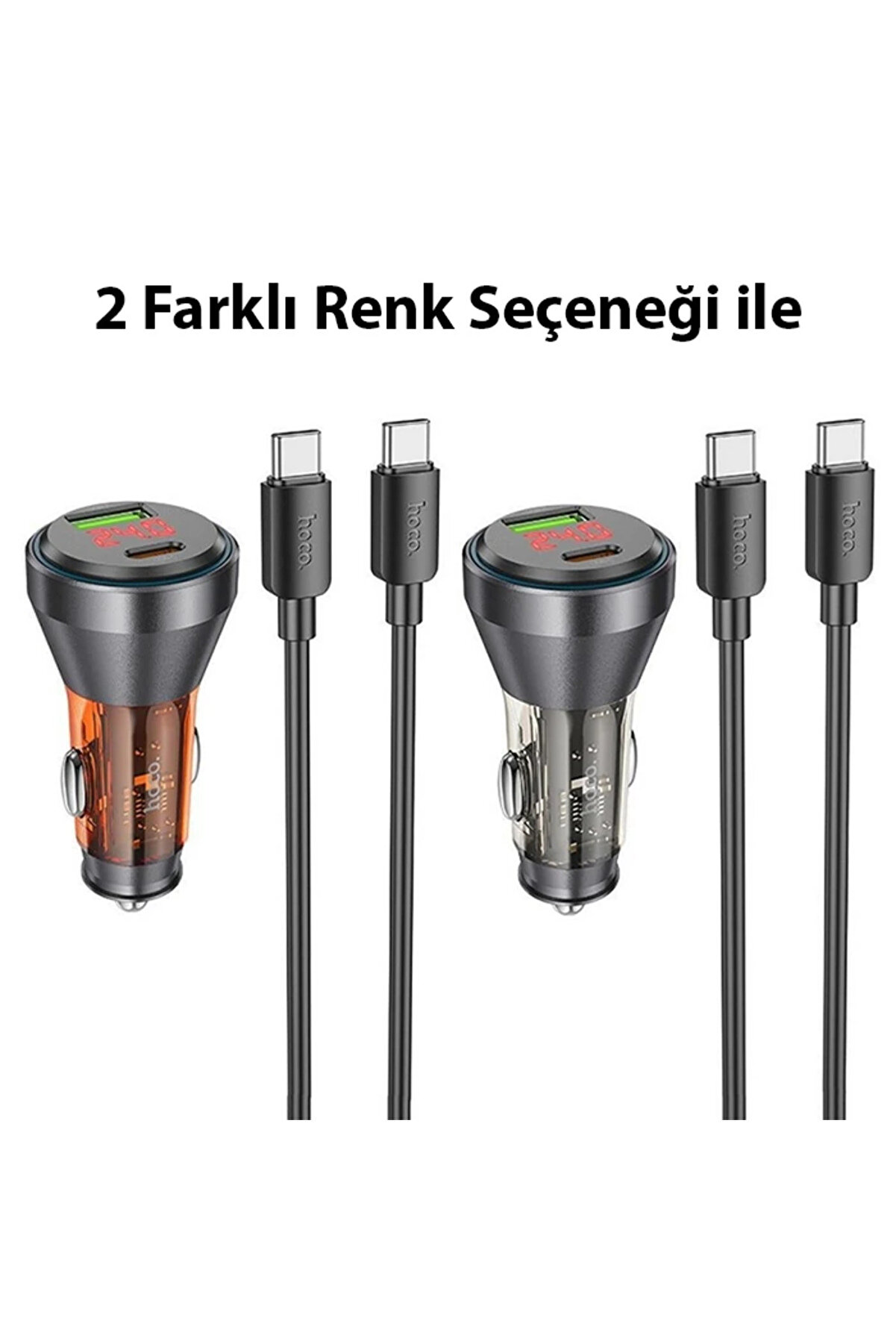 Hoco Nz12B Uni̇mpeded Pd48W Usb + Type-C Araç Çakmaklı Hızlı Şarj Aleti̇ + Type- - Gms2401-2371