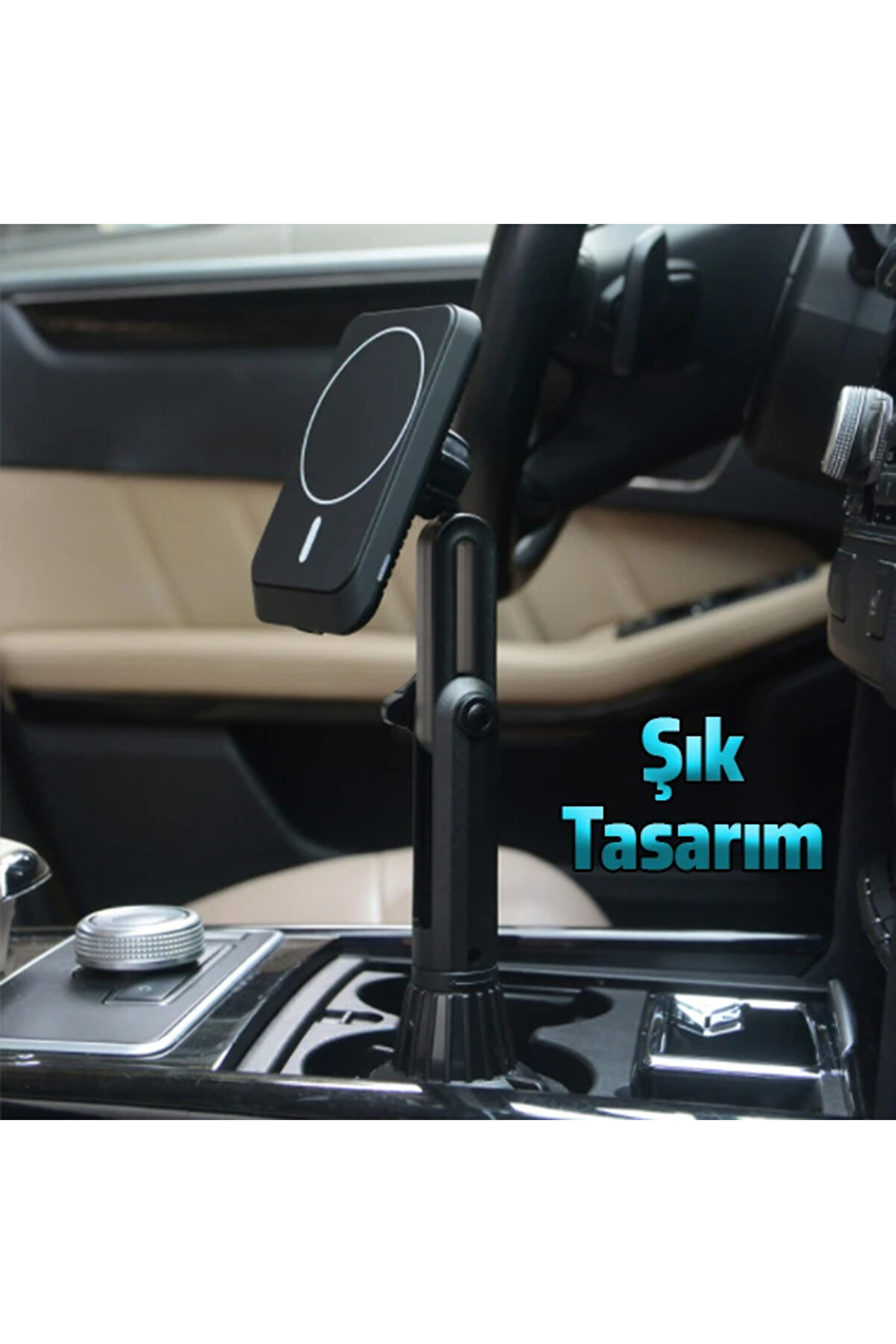 Ally Araç Bardaklık Telefon Tutucu Magsafe İphone 15-14-13-12 Seri̇si̇ 15W Kablo - Dropx5848-7948