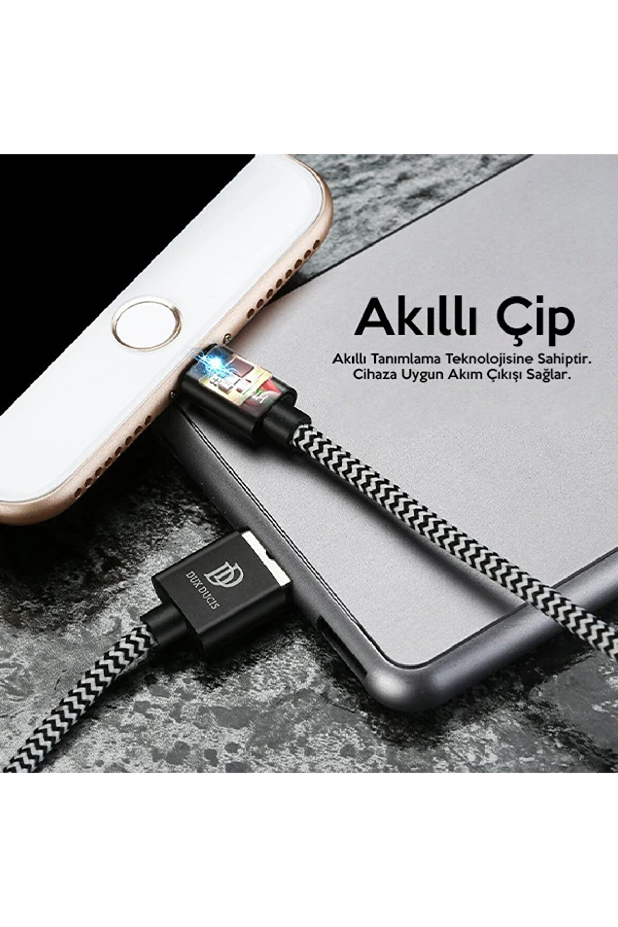 Dux Duci̇s K-One Cable İphone Usb Şarj Kablosu 1 Metre-(5775) - Gms6516-2762