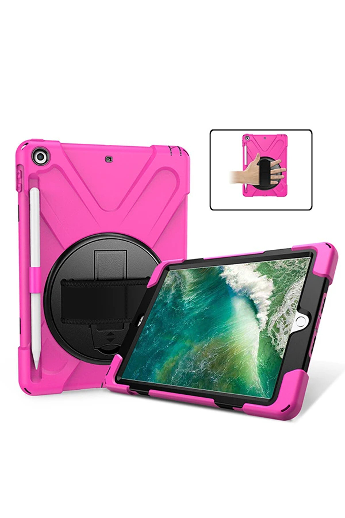 İpad 9.72017 İpad 9.7 2018 Kalem Yerli̇ Standlı Zırh Kılıf/Shockproof Case- - Dropx5803-1449