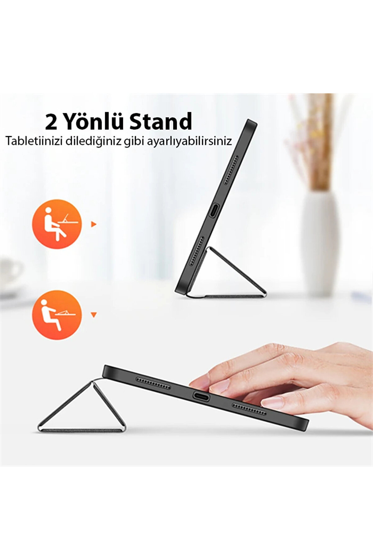 Dux Duci̇s İpad 10.9 2022 Kılıf Domo Seri̇es Kalem Bölmeli̇ Mıknatıslı Standlı K - Gms7049-8536