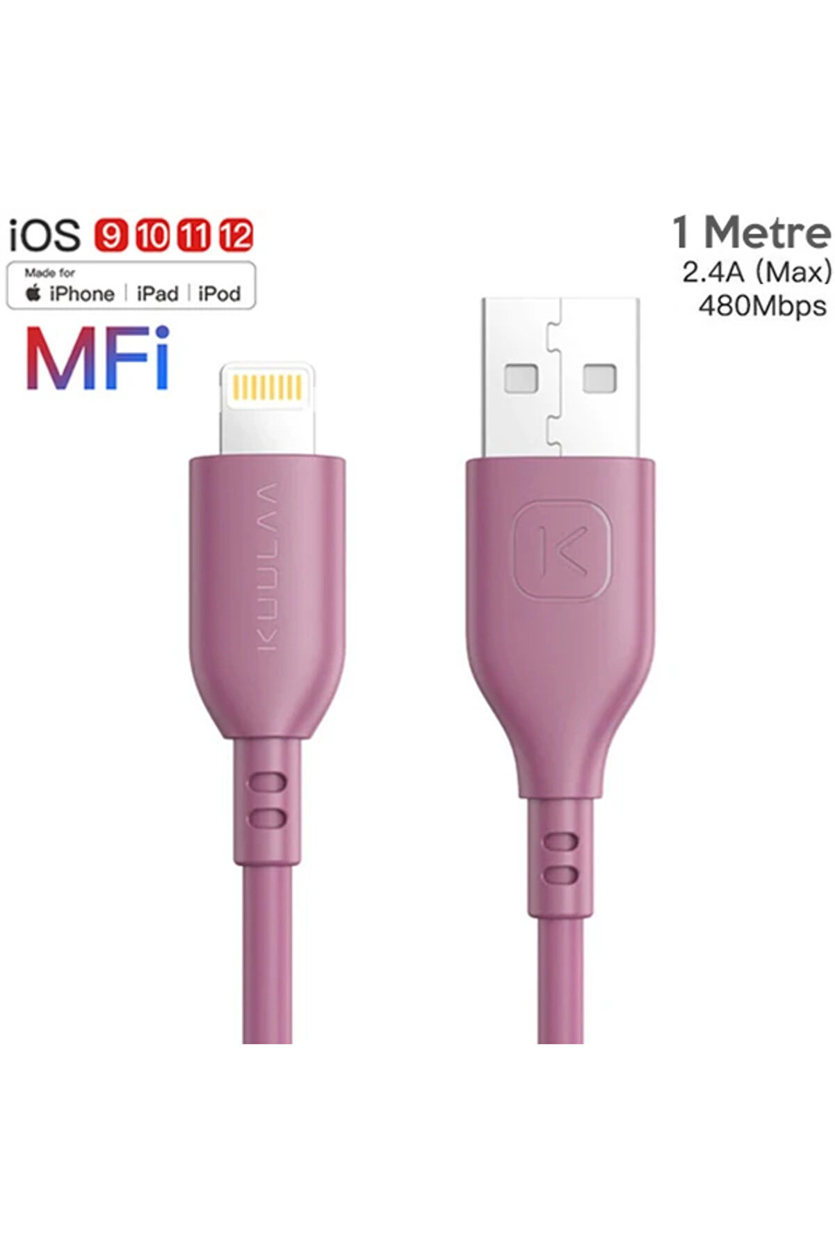 gizmurstore KUULAA 1M MFI Sertifikalı İPhone Usb Şarj kablosu-(5775) - GMS4843-4287