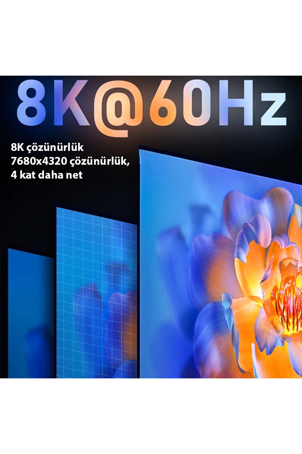 Ally Hdmı To Hdmı 8K Hd 2.1Uhd Mıknatıs Başlıklı Kablo 2 Metre-(5775) - Ht1105-2980