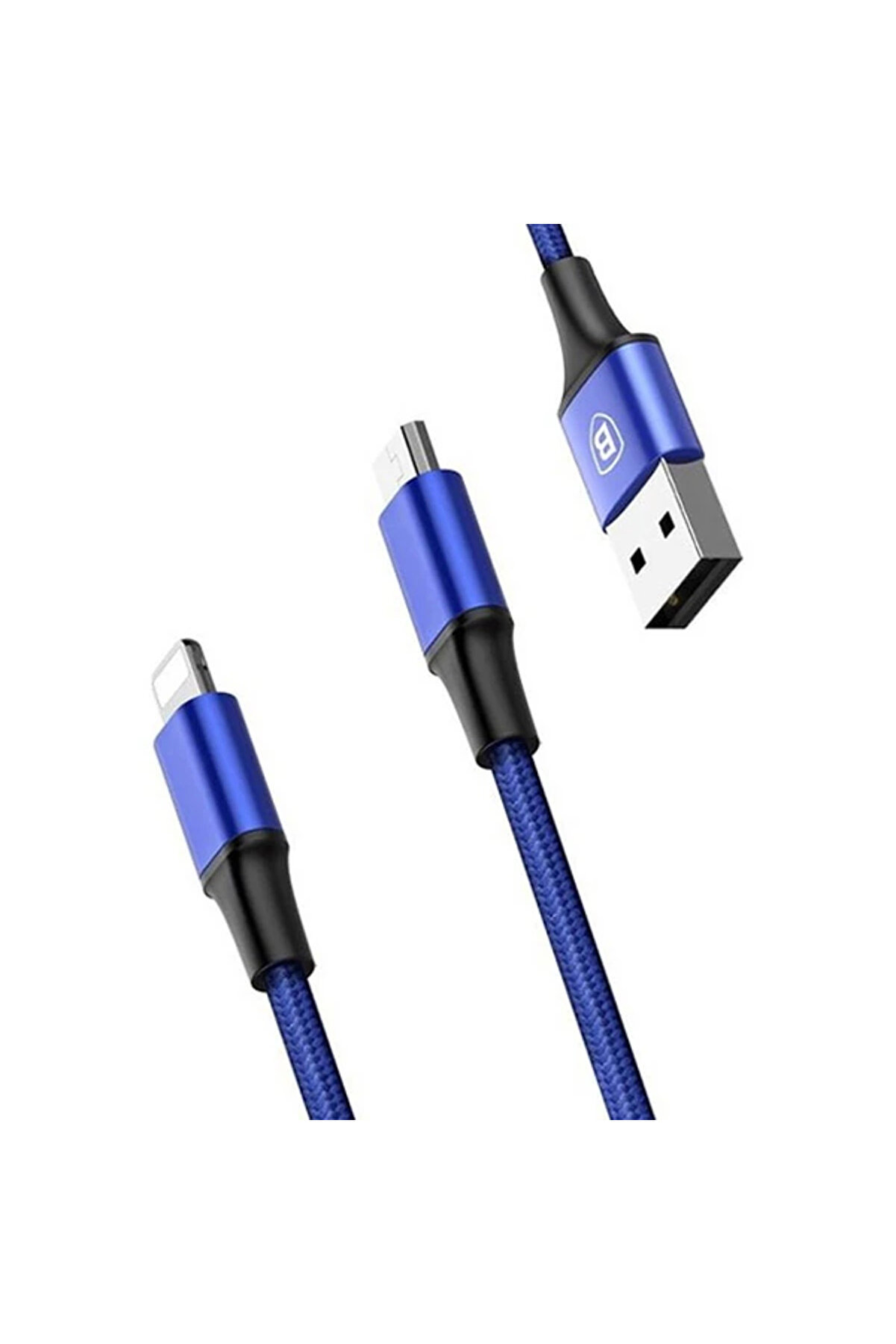 Rapi̇d Seri̇es 2İn1 İphone+ Mi̇cro Usb 3.0A Usb Kablo Şarj 120Cm-(1903) - Dropx9627-4910