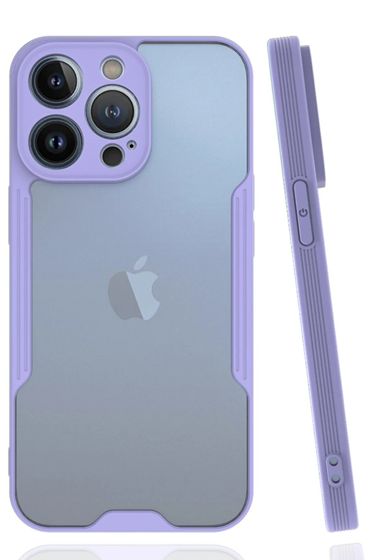 Toptan Bulurum iPhone 14 Pro Kılıf Platin Silikon - Lila