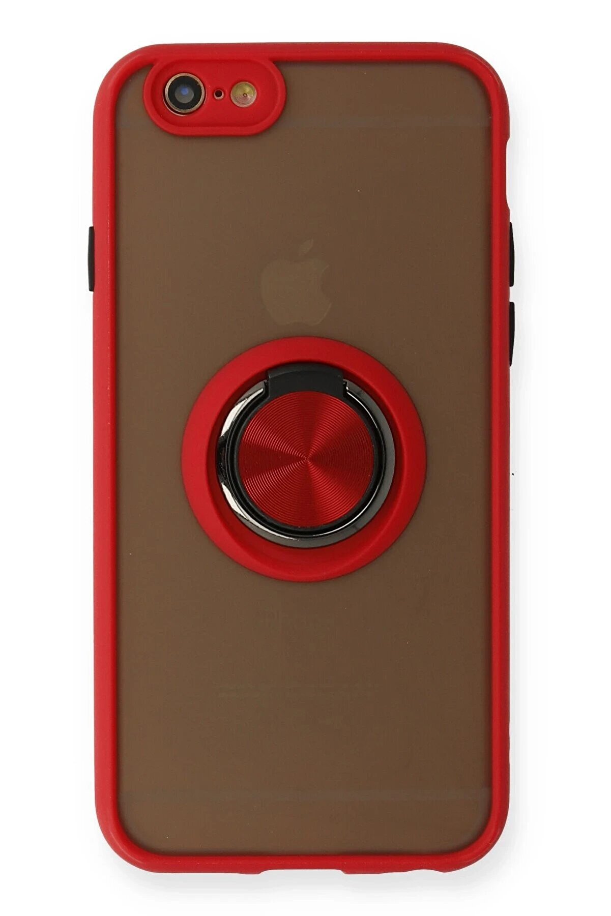 Toptan Bulurum iPhone 6 Kılıf Montreal Y&uuml;z&uuml;kl&uuml; Silikon Kapak - Kırmızı