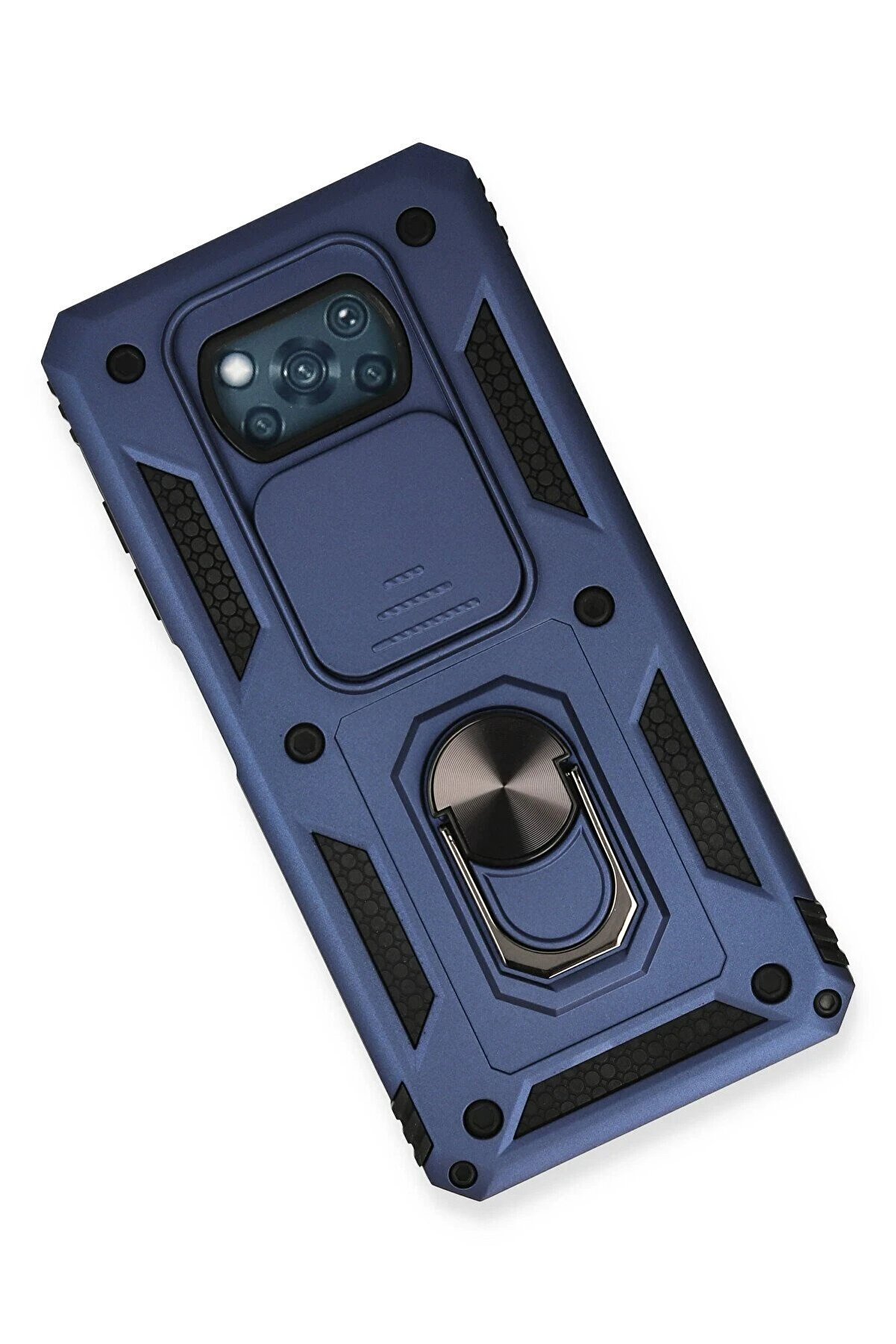 Xi̇aomi̇ Pocophone X3 Kılıf Pars Lens Y&uuml;z&uuml;kl&uuml; Si̇li̇kon - Laci̇vert