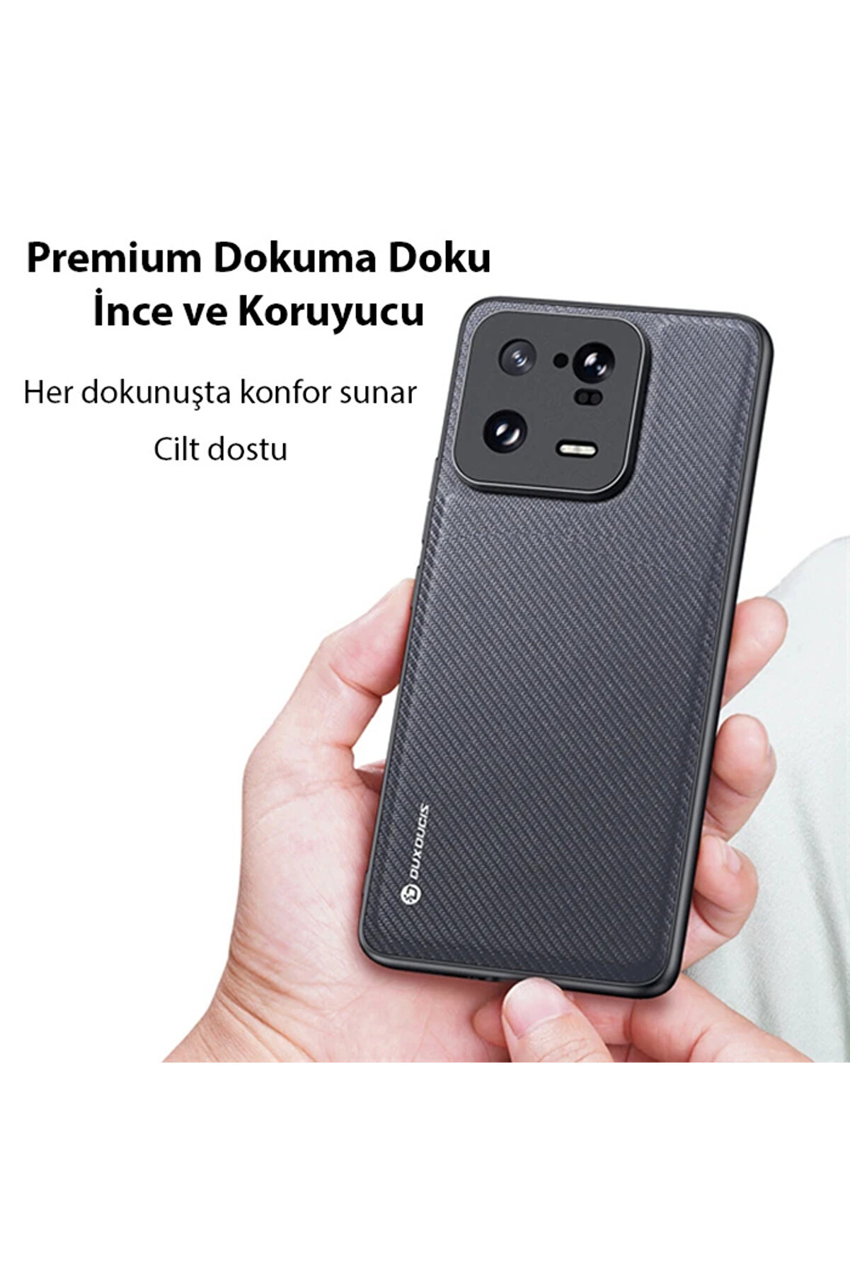 Dux Duci̇s Xi̇aomi̇ 13 Pro Fi̇no Seri̇si̇ Premi̇um Dokuma Si̇li̇kon Kılıf-(1903) - Dropx5956-3684
