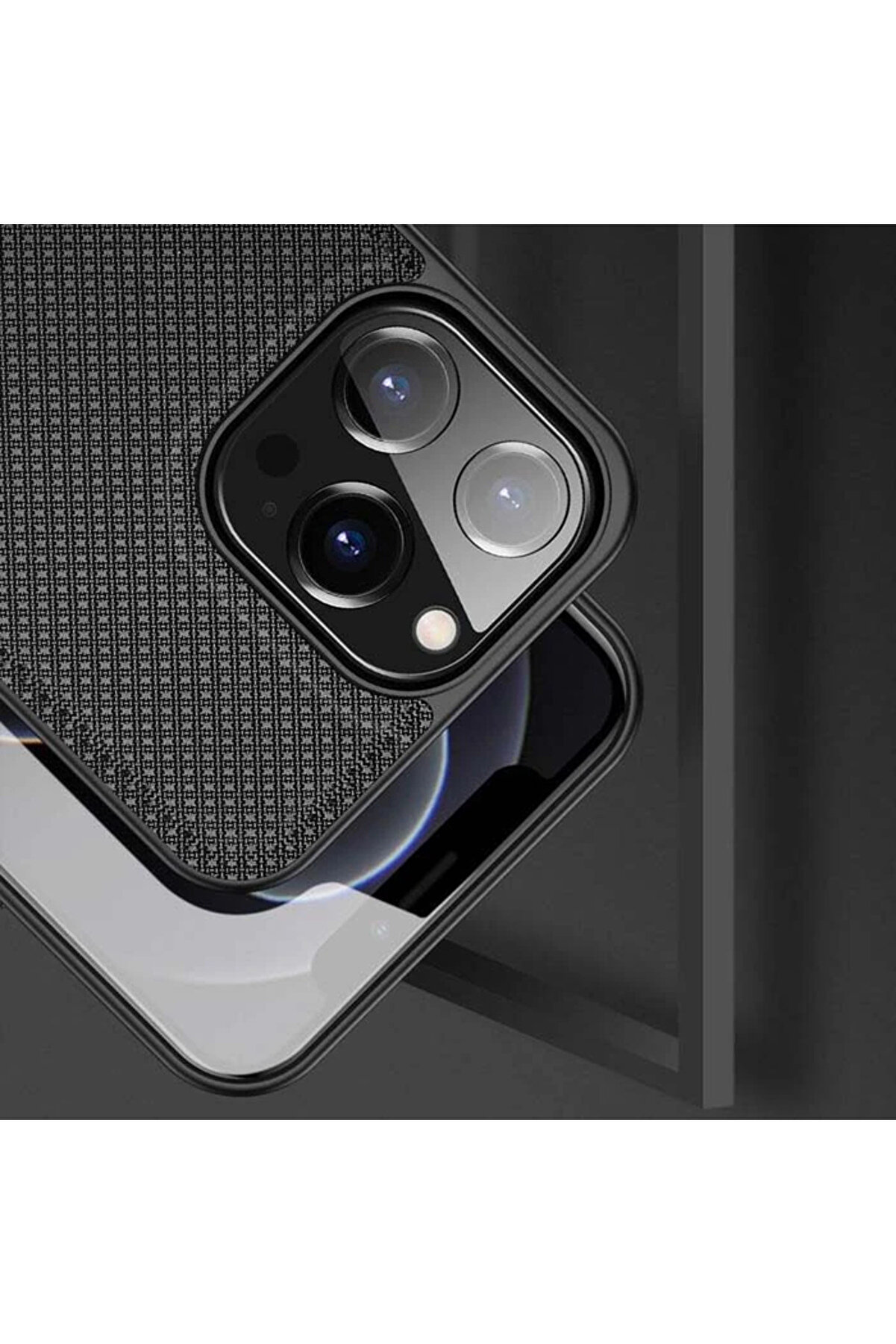 Dux Duci̇s Fi̇no Seri̇si̇ İphone 13 Pro Max Kılıf Premi̇um Dokuma Si̇li̇kon Kılıf-( - Dropx3922-7057