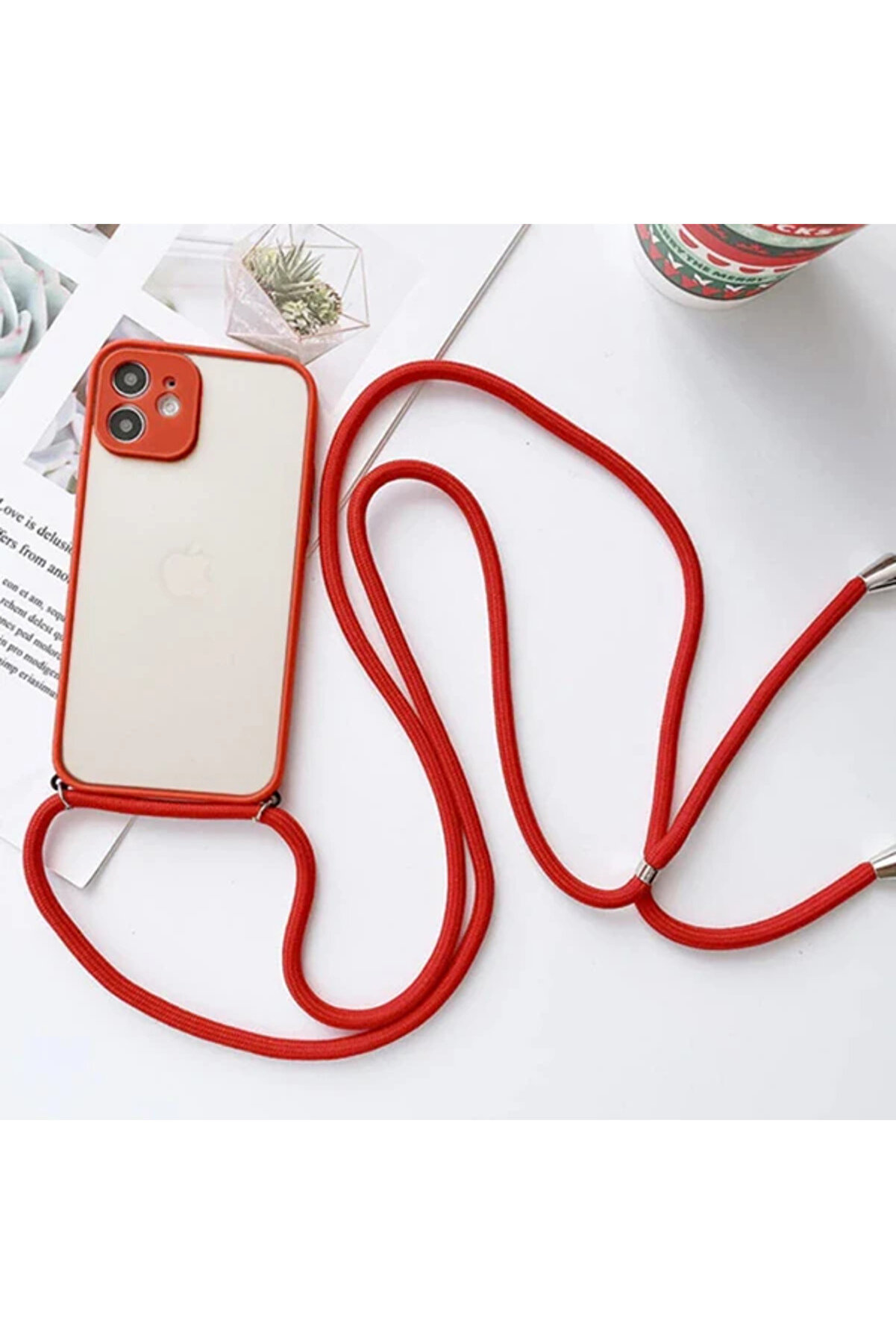 İphone 11 6.1  Uyumlu Askılı Koruyucu Si̇li̇kon Kılıf-(5775) - Najmaddi̇n1237-7684