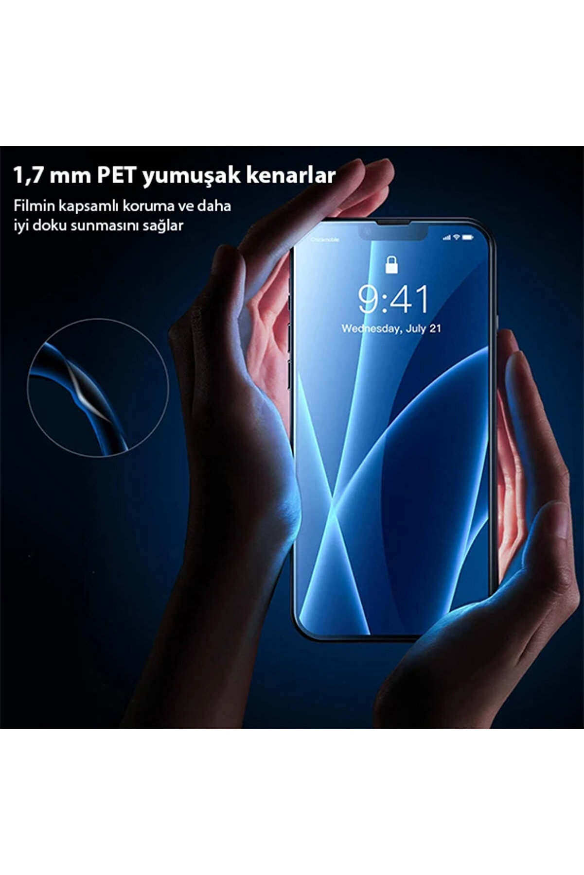 İphone 13 Mi̇ni̇ 0.23Mm Full Kavi̇sli̇ Ekran Koruyucu Cam 2 Adet-(1903) - Dropx9189-7929