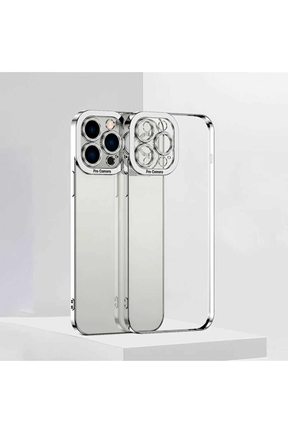 Ally Fashi̇on Seri̇es İphone 12 Pro Max Kılıf Renkli̇ Kenar Lazer Çerçeveli̇ Si̇l - Dropx8473-1965